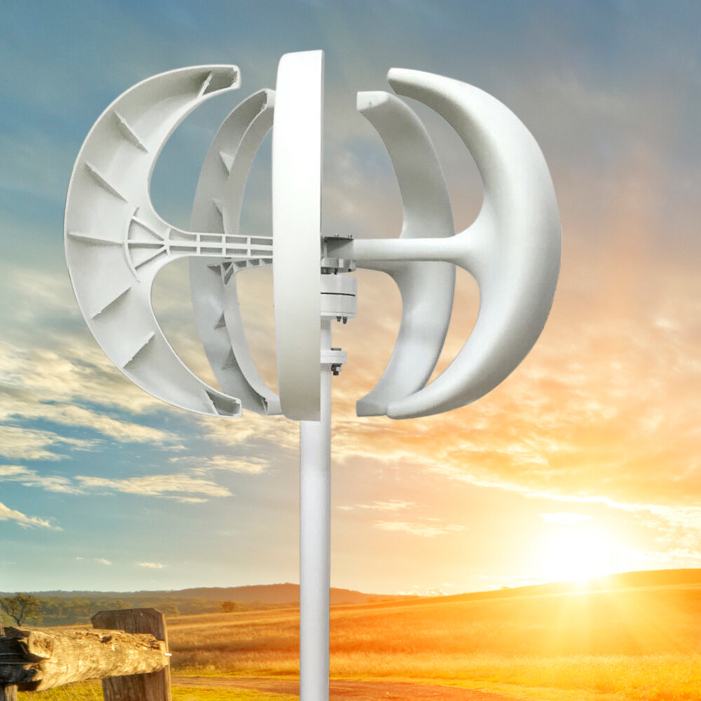Lantern Wind Turbine Generators 5-Blade Vertical Axis Power Generator W/ Control