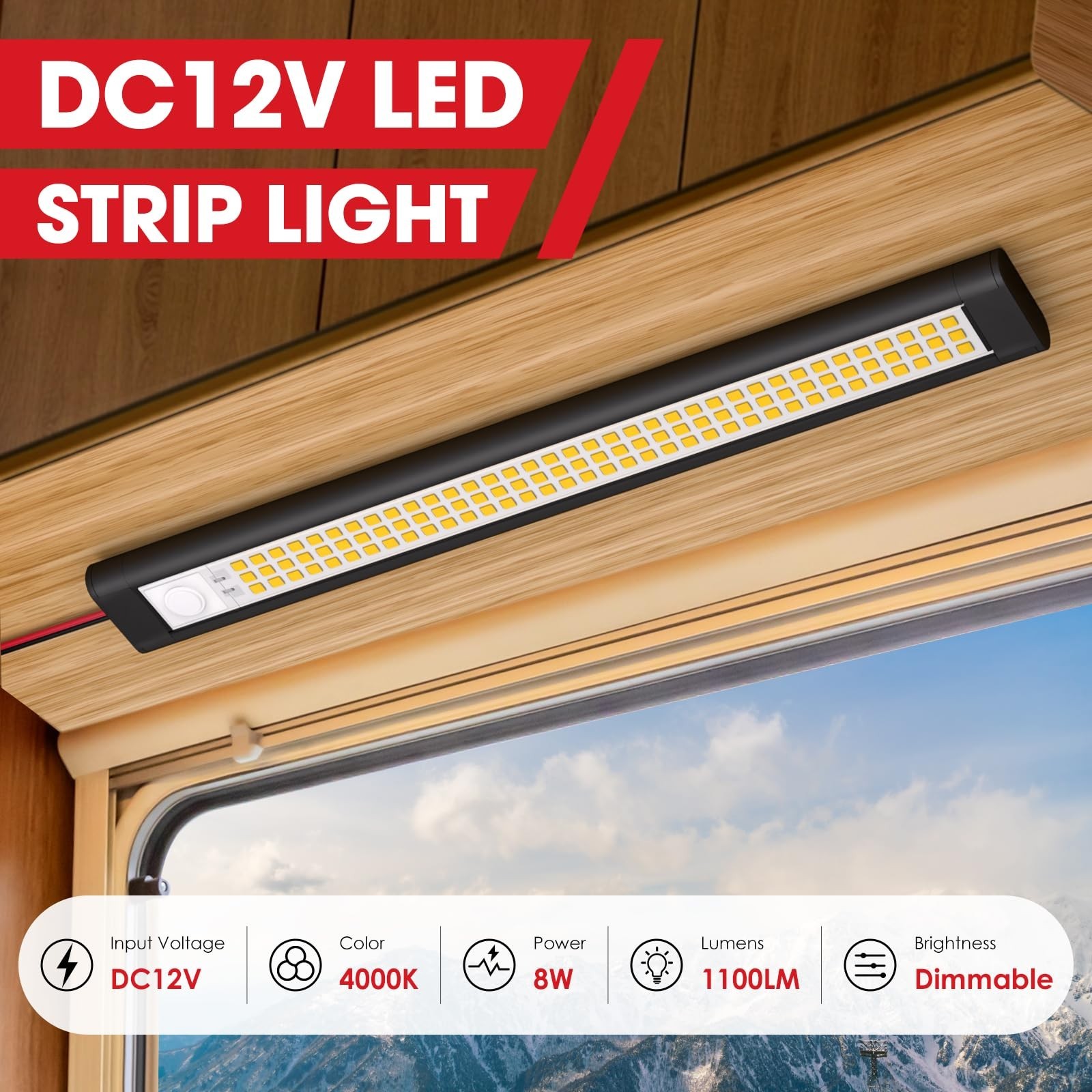 12V LED Light, Enclosed Trailer Light, 12 Volt Lights, 12v LED Lighting for R...