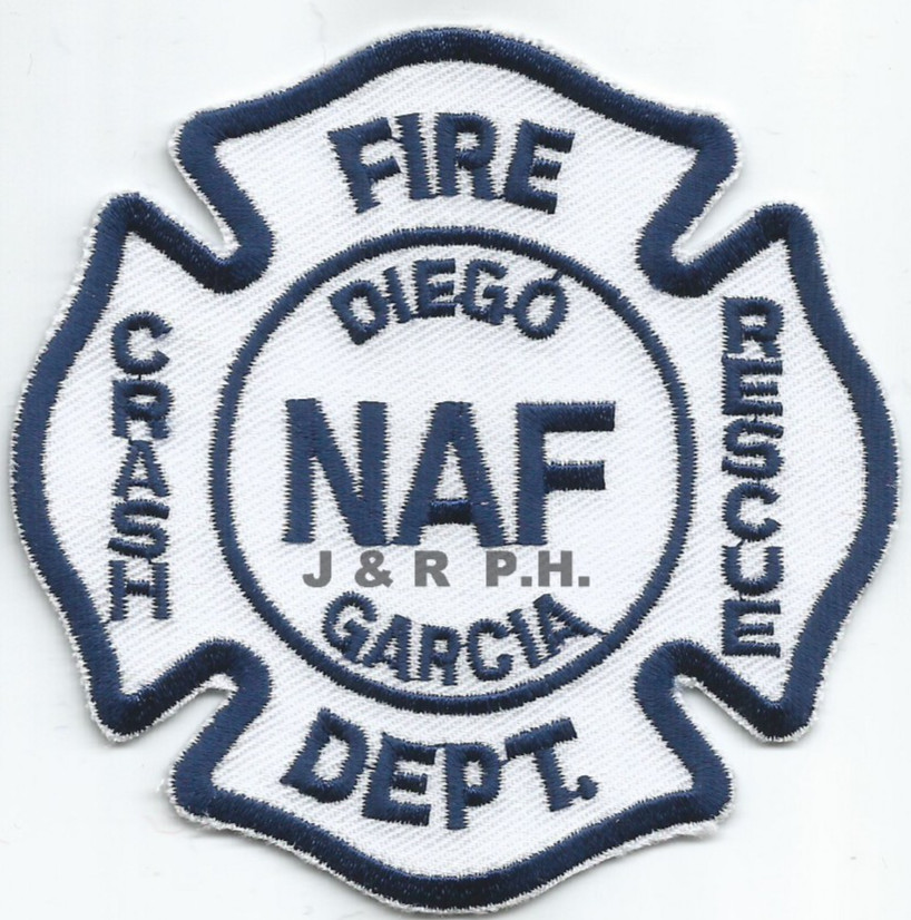 NAVY - N.A.F.  Diego Garcia  Crash - Fire - Rescue (3.5" x 3.5") fire patch