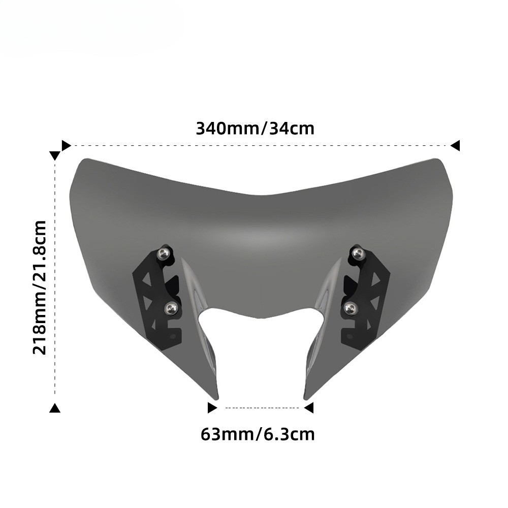 Motorcycle WindScreen Windshield Deflector For MT09 17-20[