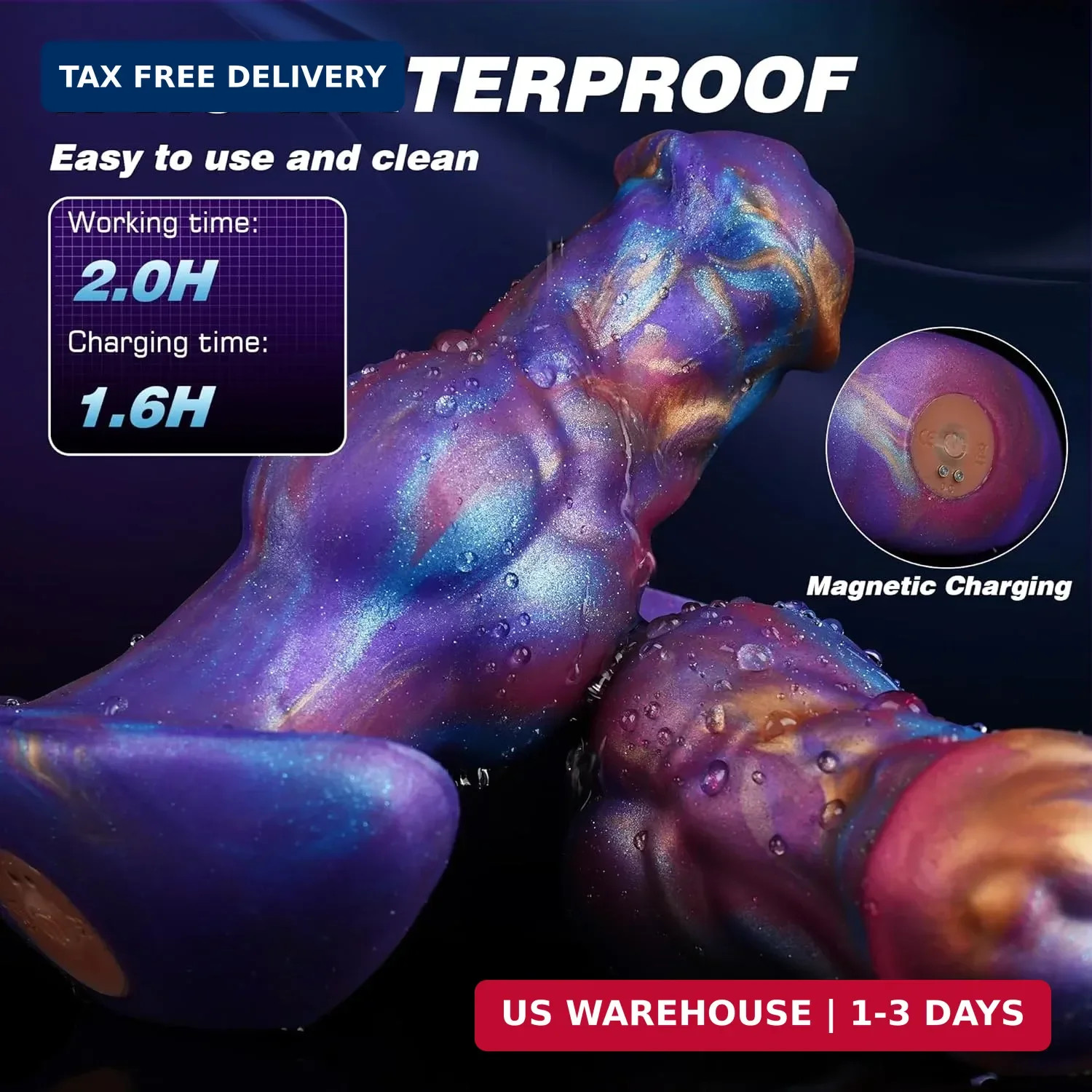 Vibrating Butt Plug Knot Dildo - Large Buttplug Huge Anal Plug Vibrator