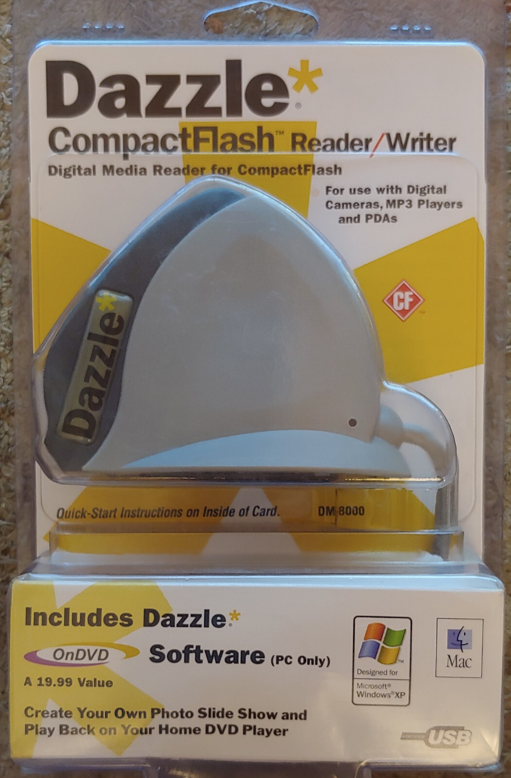 Dazzle CompactFlash Reader/Writer Digital Media Reader DM-8000 NEW old stock