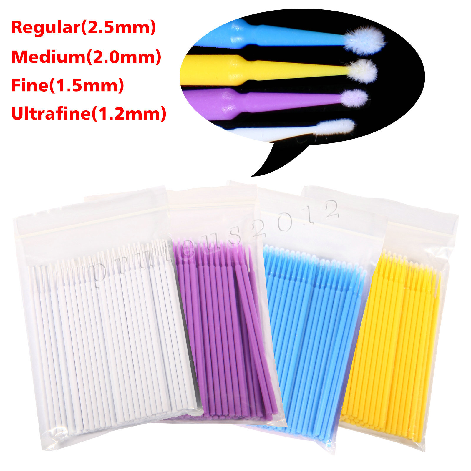Dental Micro Applicators Disposable Makeup Eyelash Brush Swab Mascara Wand ZH