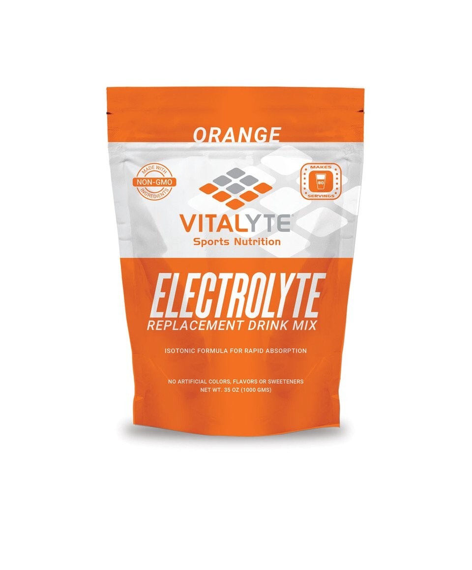 Vitalyte Electrolyte Powder Drink Mix Bundle, Pouch + Packets, Orange Flavor