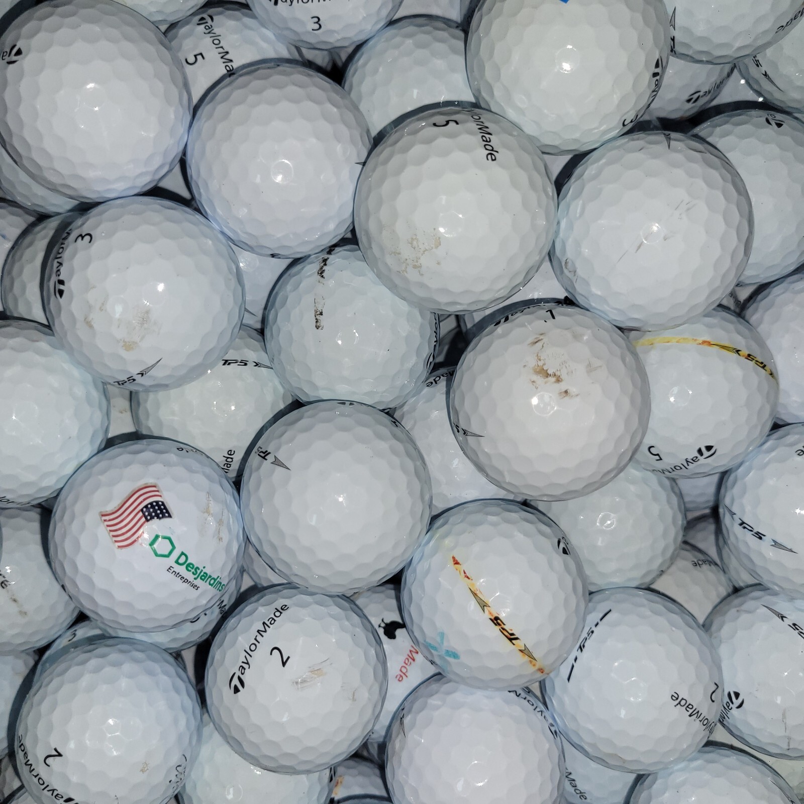 36 TaylorMade TP5 White AAA Used Golf Balls - 3A Value
