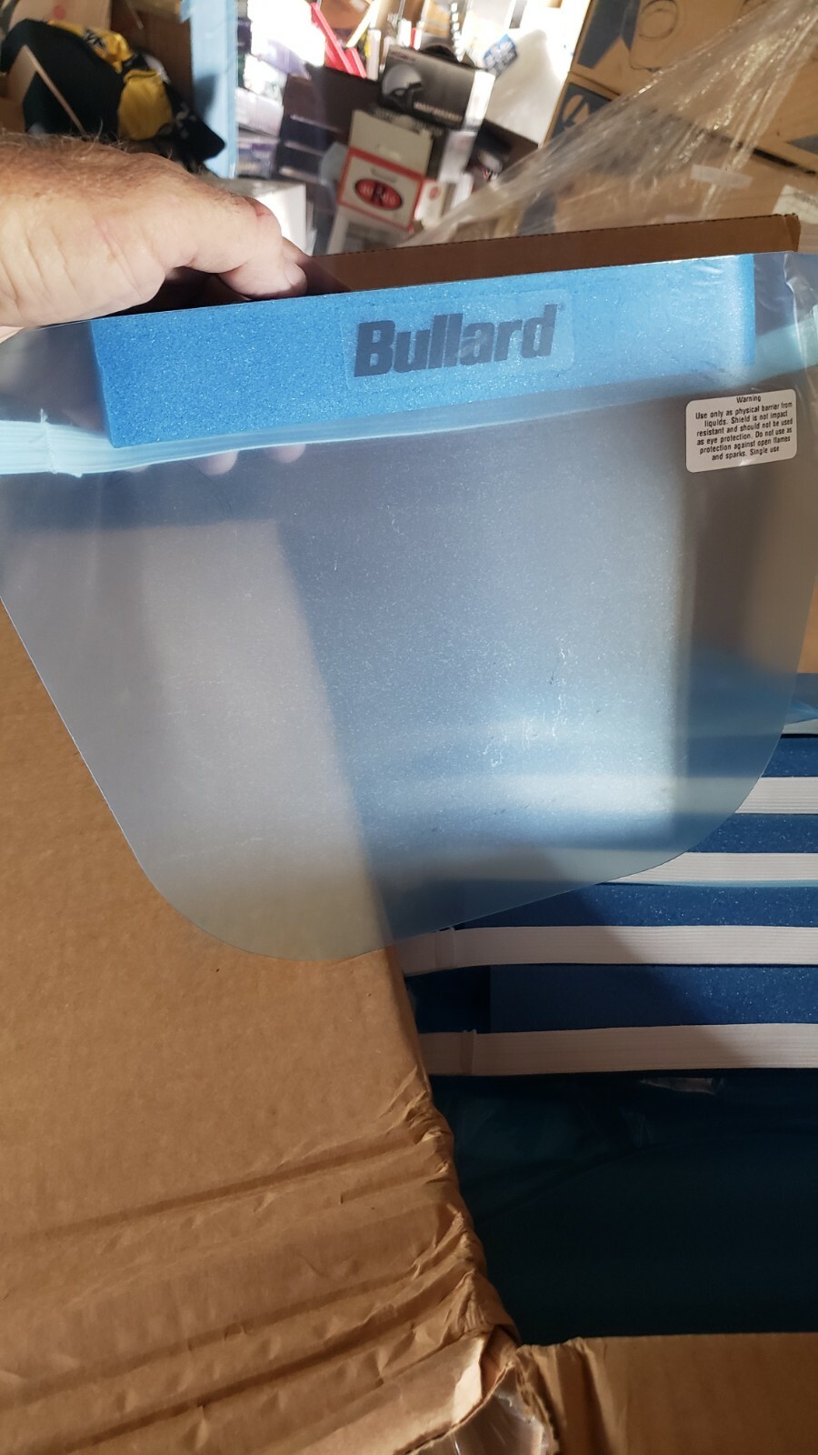 CASE 100 Bullard Health Care Face shields Clear Safety Mask Daily Use HFS9ME100