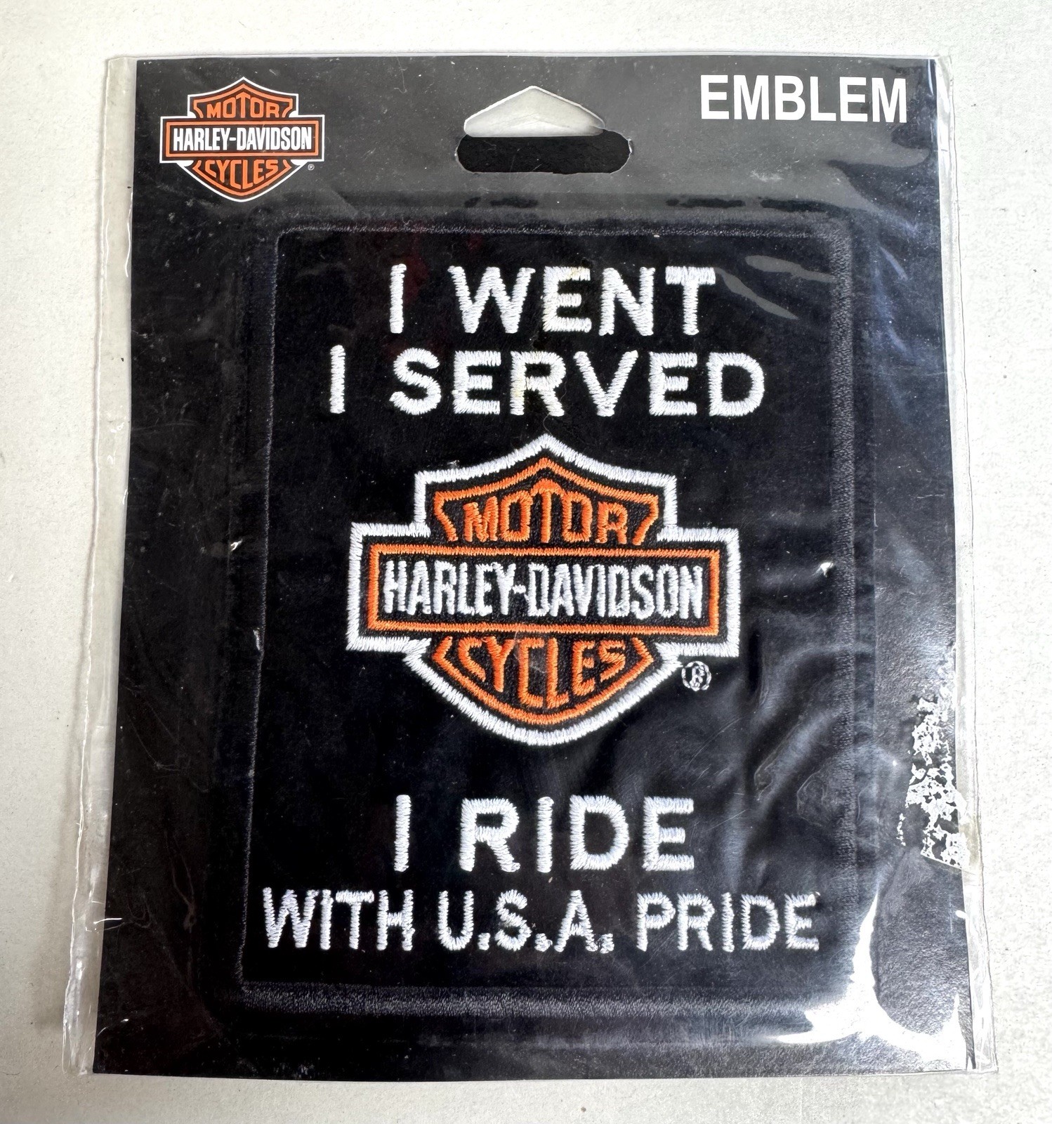 Sealed I Went I Served I Ride With USA Pride Harley Davidson Motor Cycles Patch