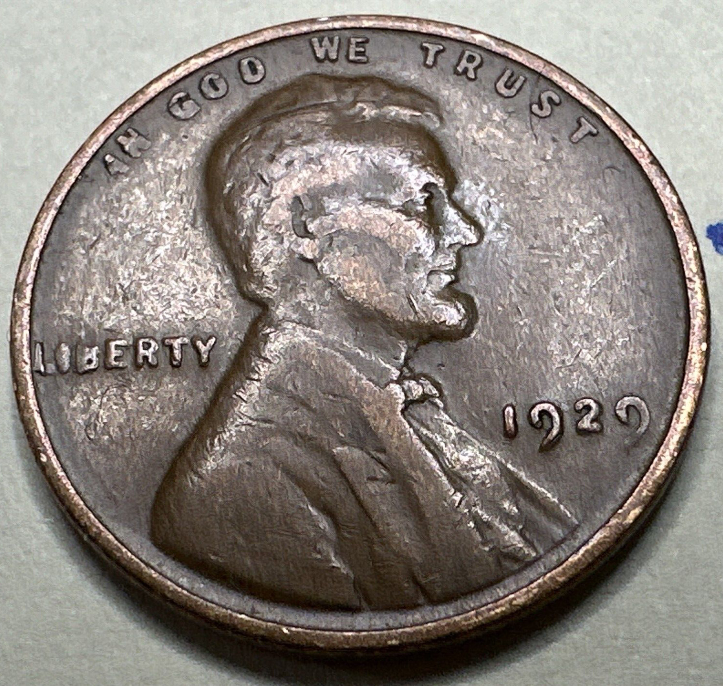 1929 1C BN Lincoln Cent WHEAT PENNY 7832N