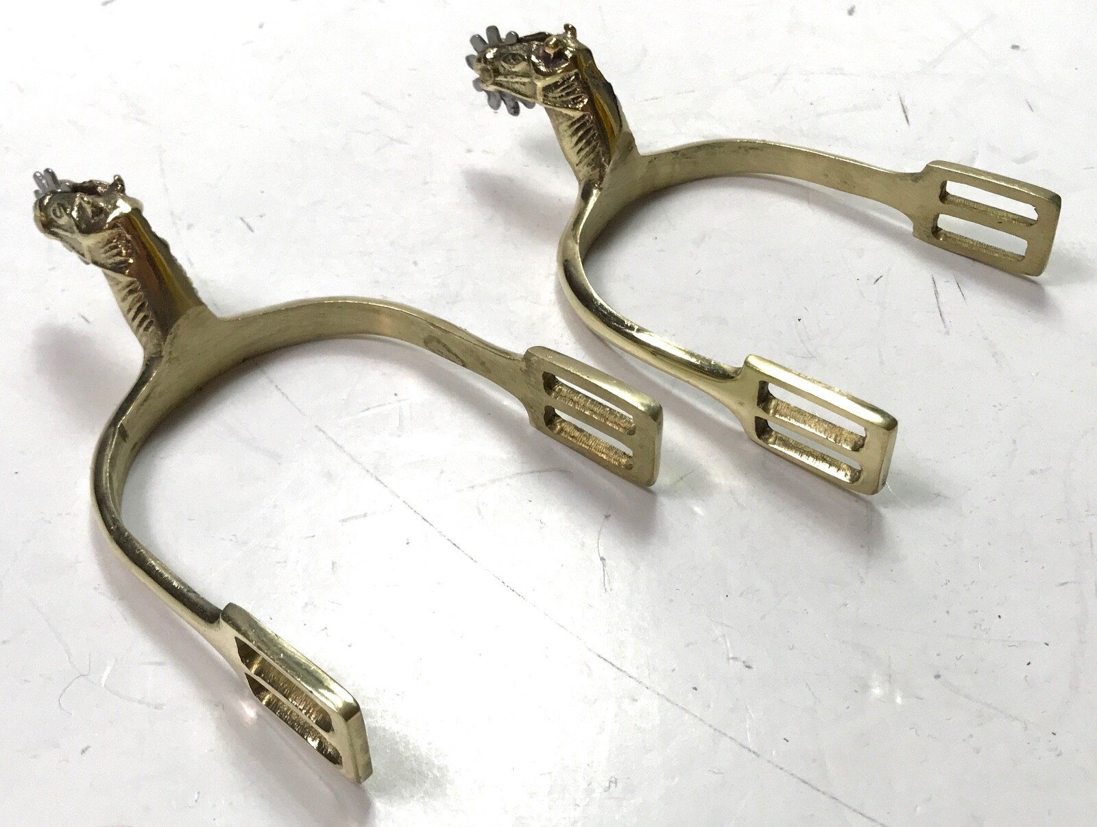 CIVIL WAR US UNION CSA OFFICER HORSE HEAD M1859 CAVALRY HORSE BOOTS SPURS-PAIR