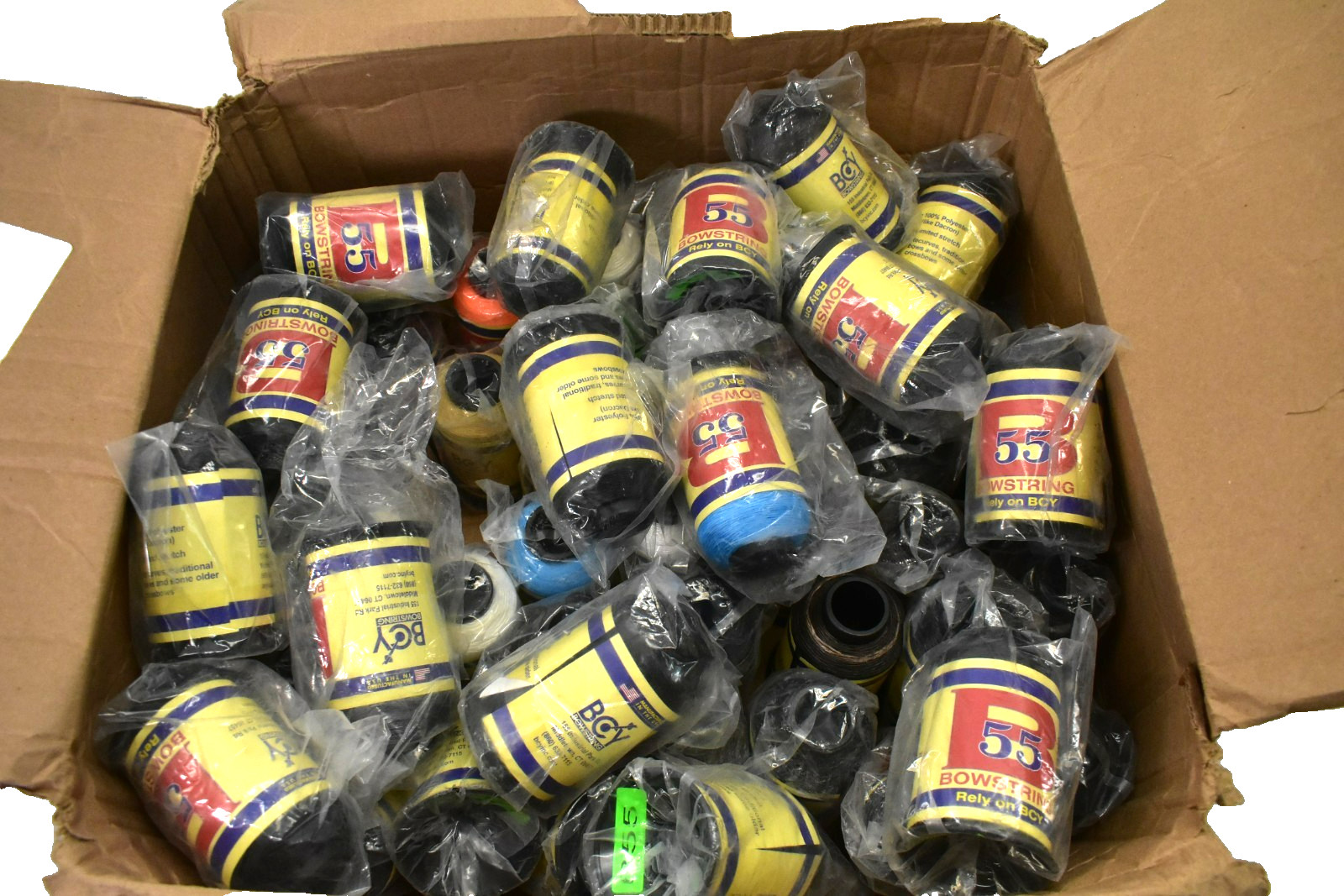 Lot of 59 BCY B55 Bowstring Material Bulk Lot Assorted Colors 1/4 Spools