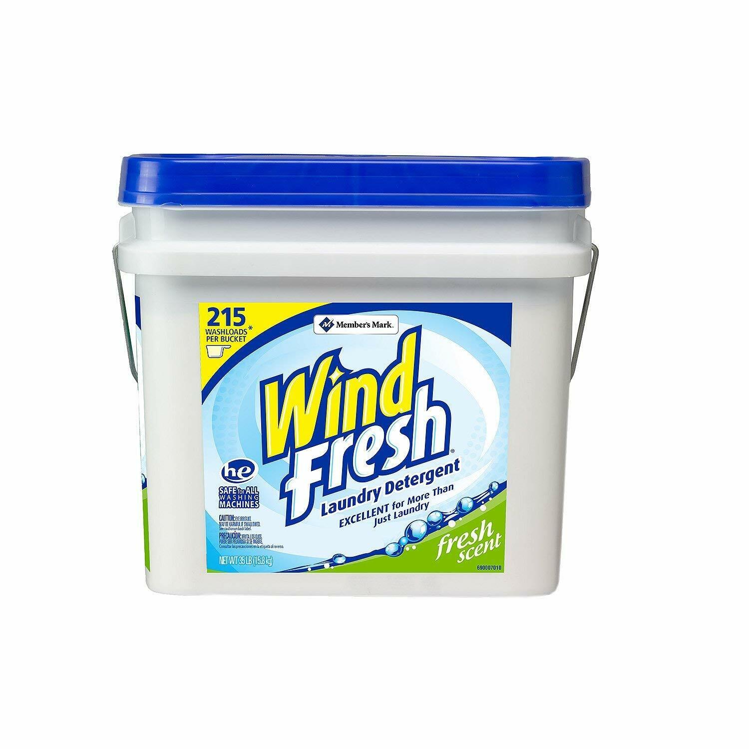 WindFresh Powder Laundry Detergent, Fresh Scent (35 Pounds, 215 Loads)