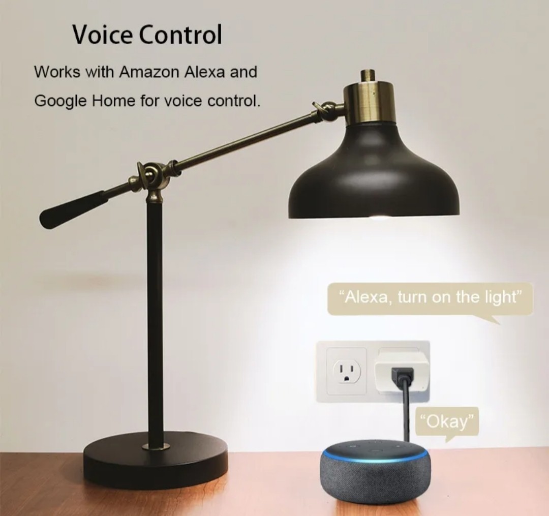 2-Pack 15A Wi-Fi Smart Plug Sockets – Compatible with Alexa, Google Home