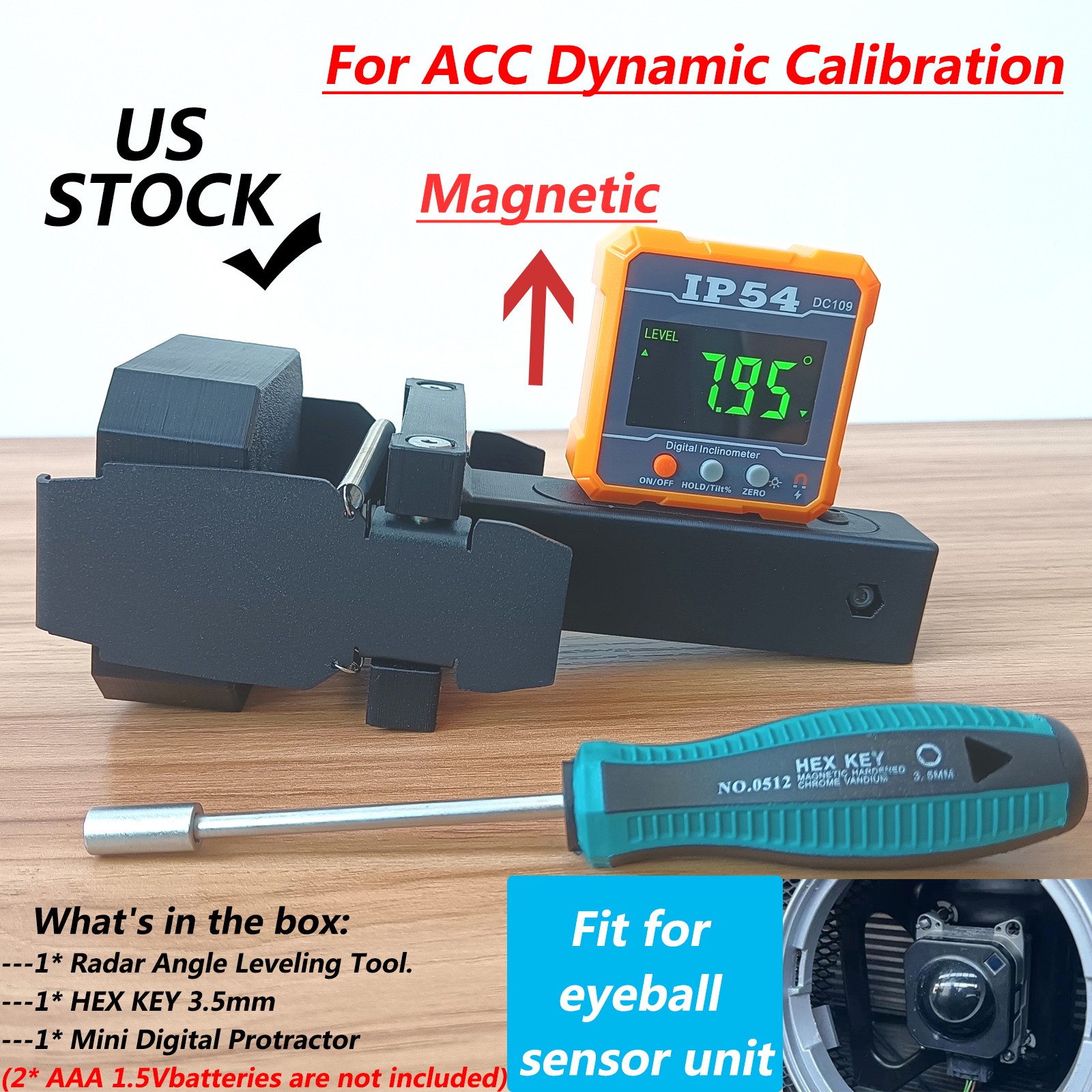 US STOCK ADAS Calibration Dynamic Angle Leveling ACC Radar Sensor Tool