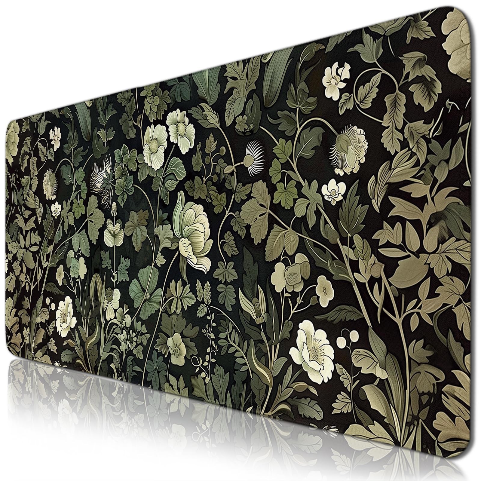 Gaming Mouse Pad, GreenPlant Mousepad with Non-Slip Base Stitched Edges, Gift...