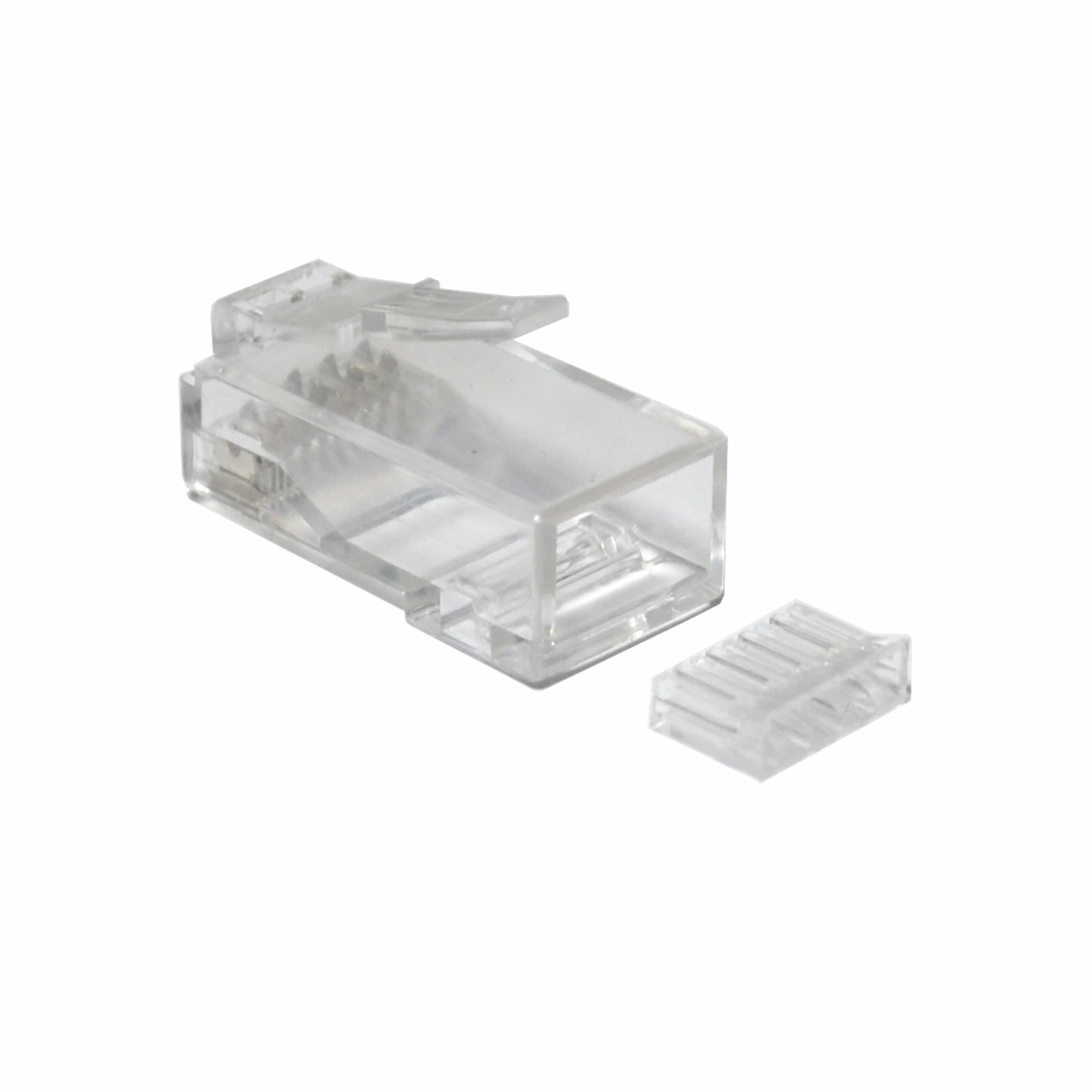 100 pieces RJ45 Plug Cat6 w Load Bar Insert Modular LAN Network Connector Cable