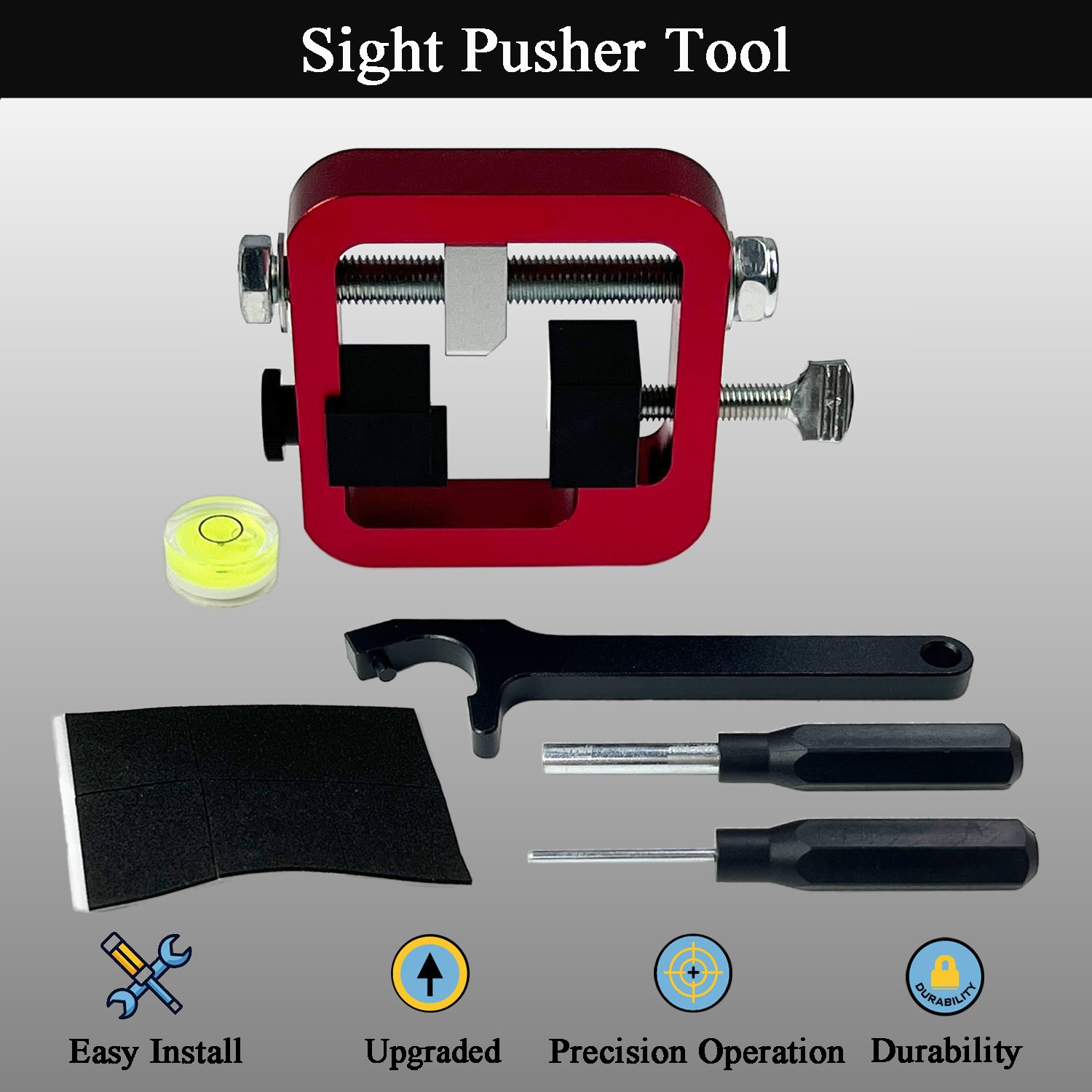 Red Handguns Sight Pusher Tool For Glocks 1911 Sig etc w/ Disassembly Tool