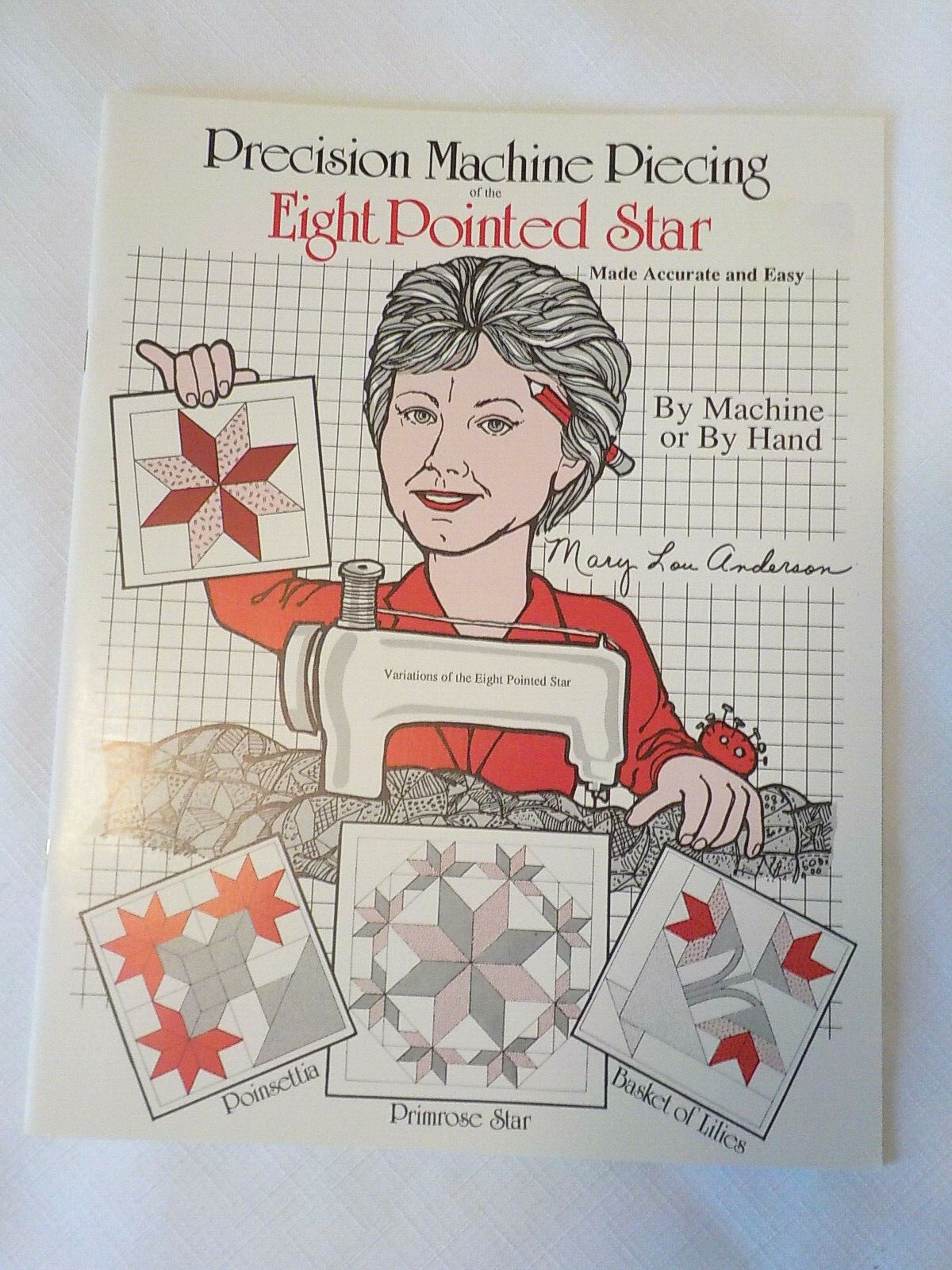 Lot 3 Mary Lou Anderson Precision Machine 8 Point Star Quilting Craft Patterns