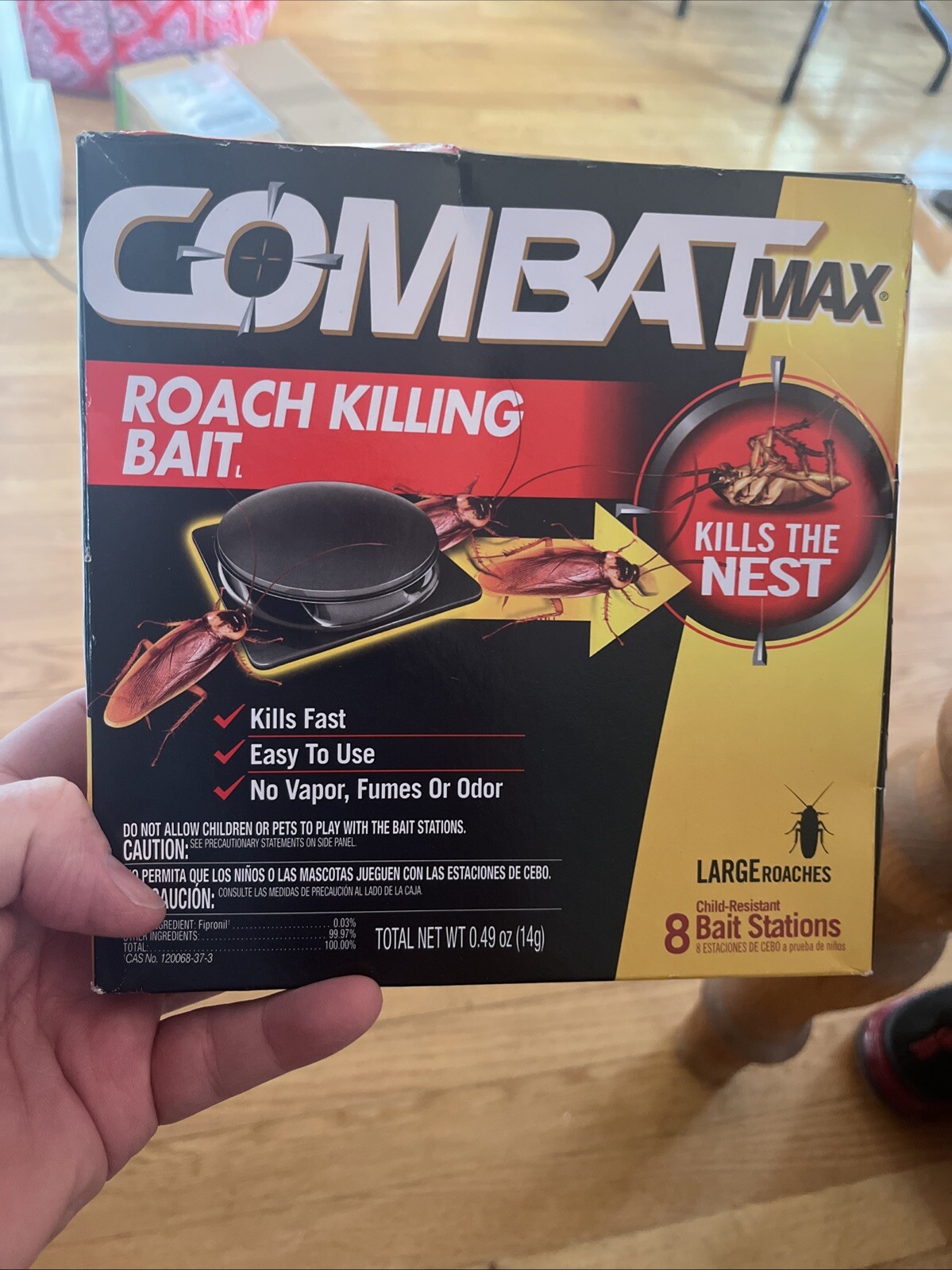 (SEALED) Combat Max Roach Killing Bait- 8 Bait Stations