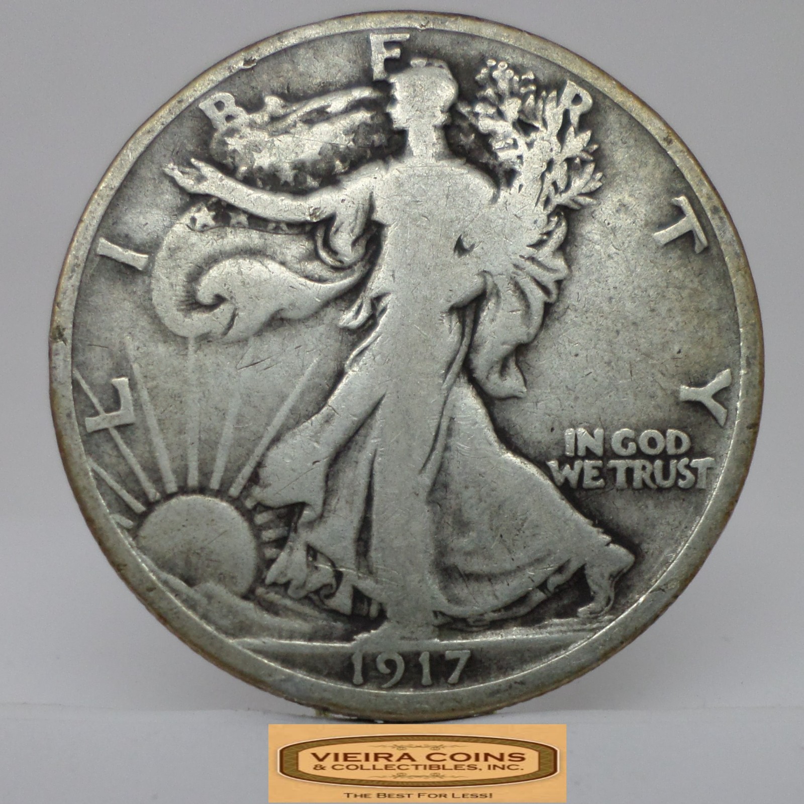 1917 Walking Liberty Half Dollar, 90% Silver - #C58051NQ