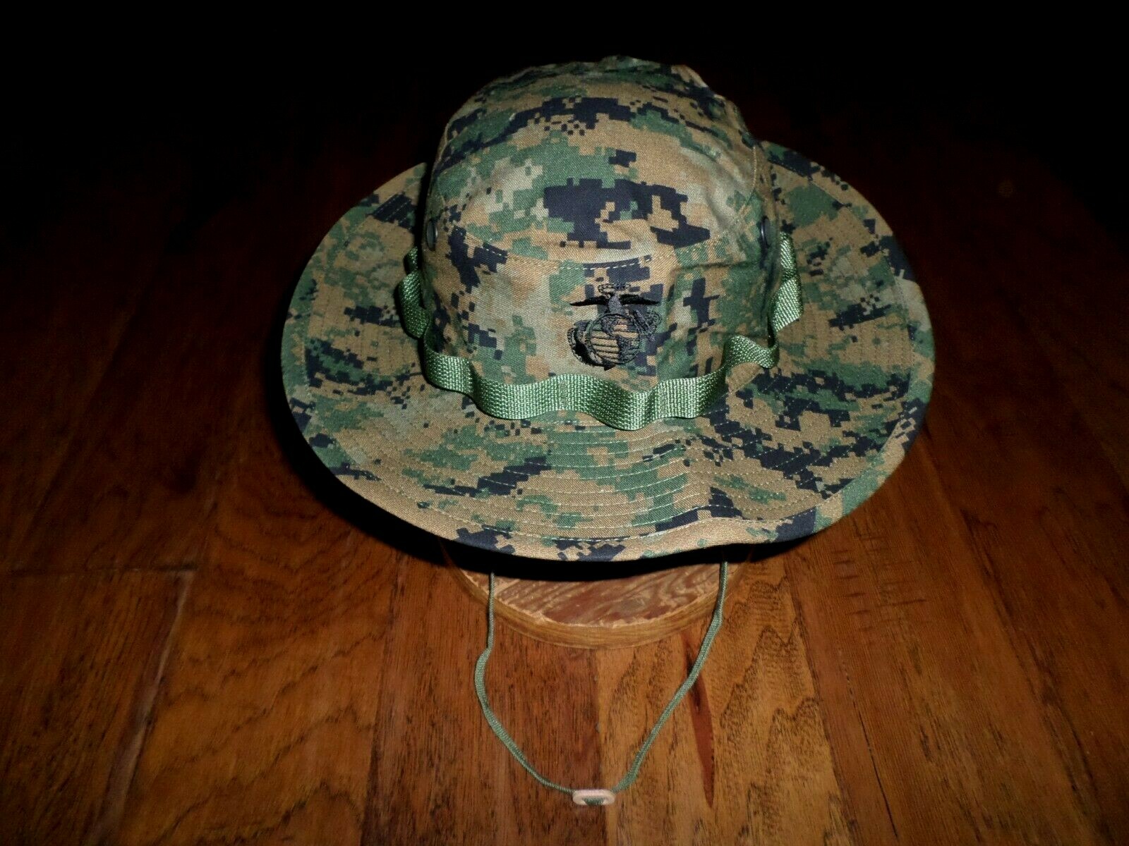 MARINE CORPS BOONIE HAT USMC DIGITAL WOODLAND CAMOUFLAGE MEDIUM 7 1/4 USA MADE