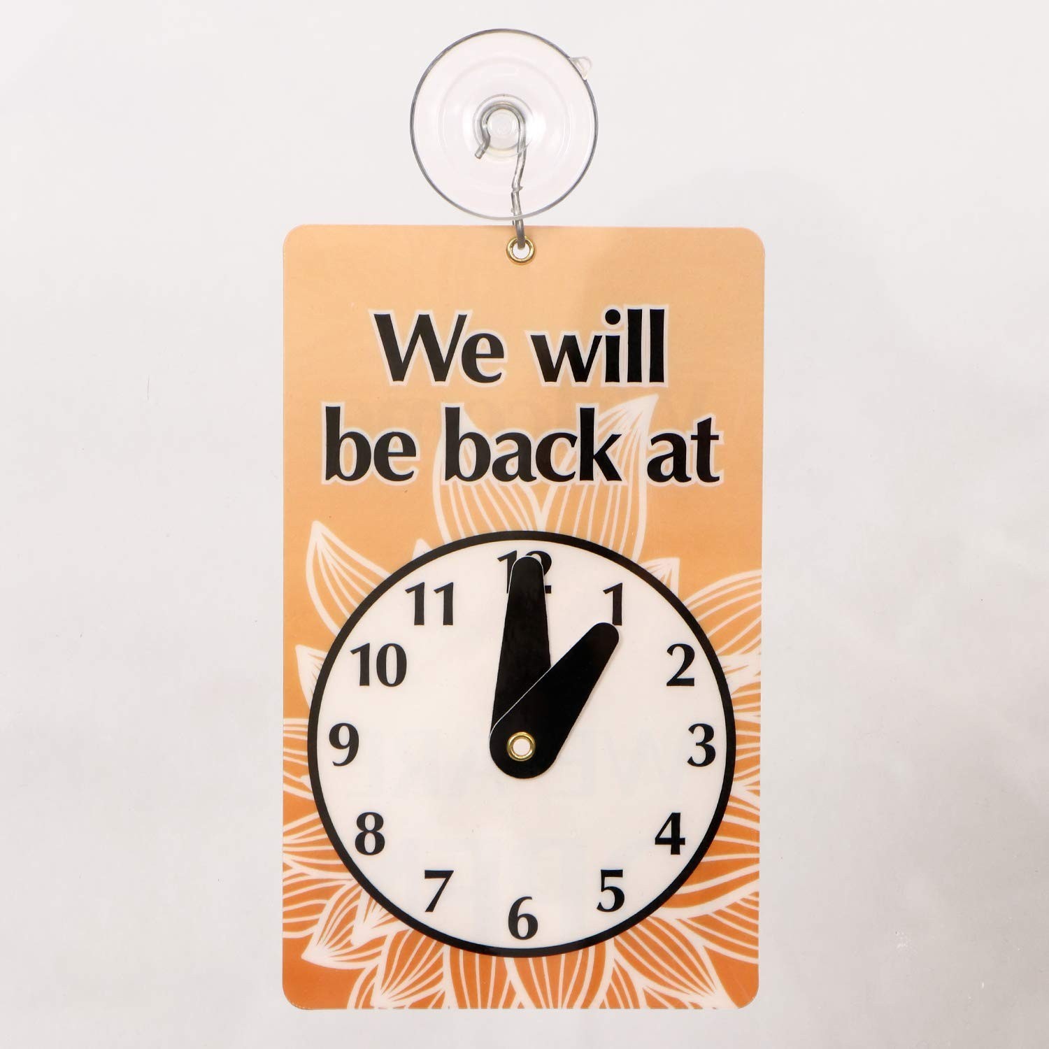 “We Will Be Back - Welcome We are Open” Two-Sided Be Back Clock Sign | 7.75" ...