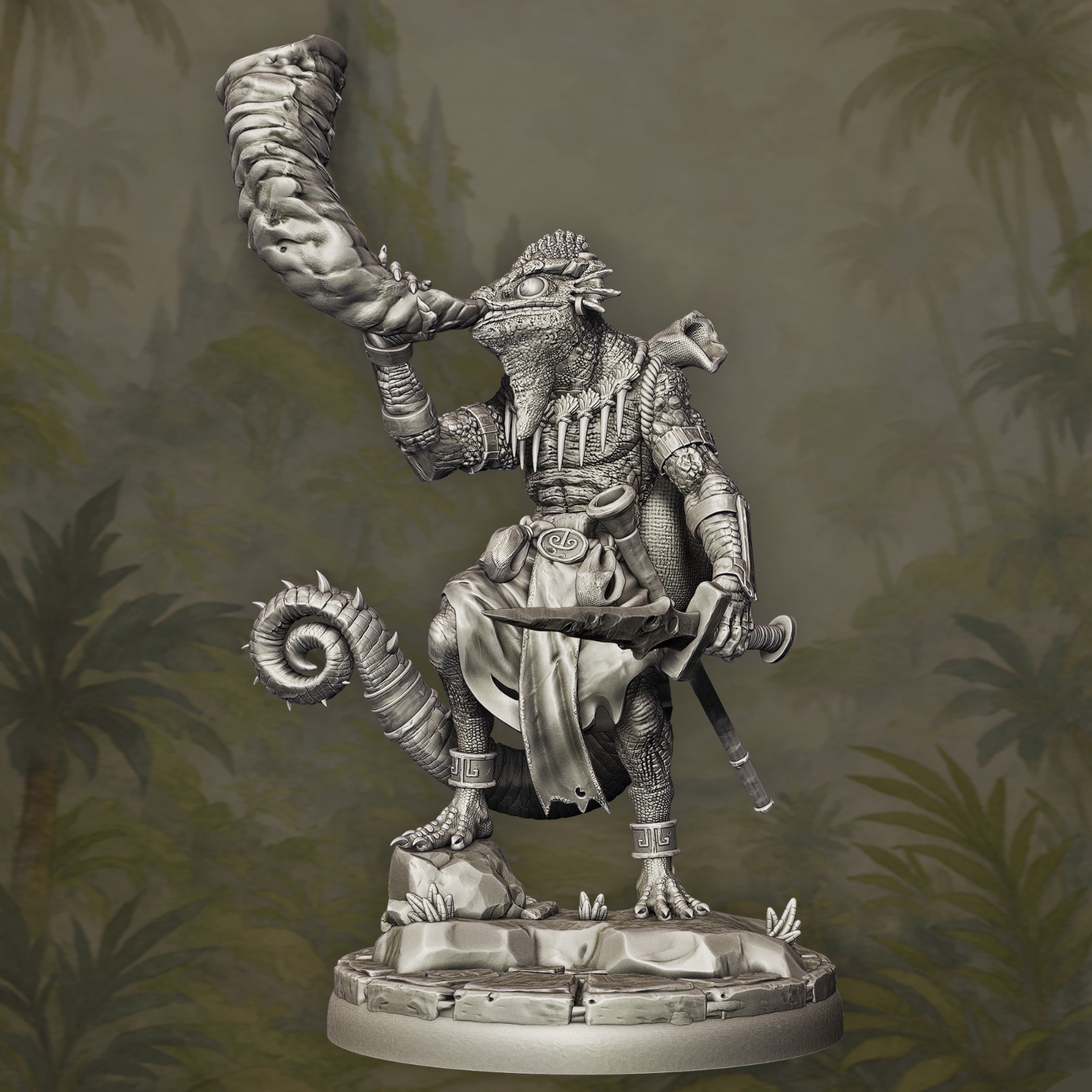 Lizardman Command Group 28mm fantasy
