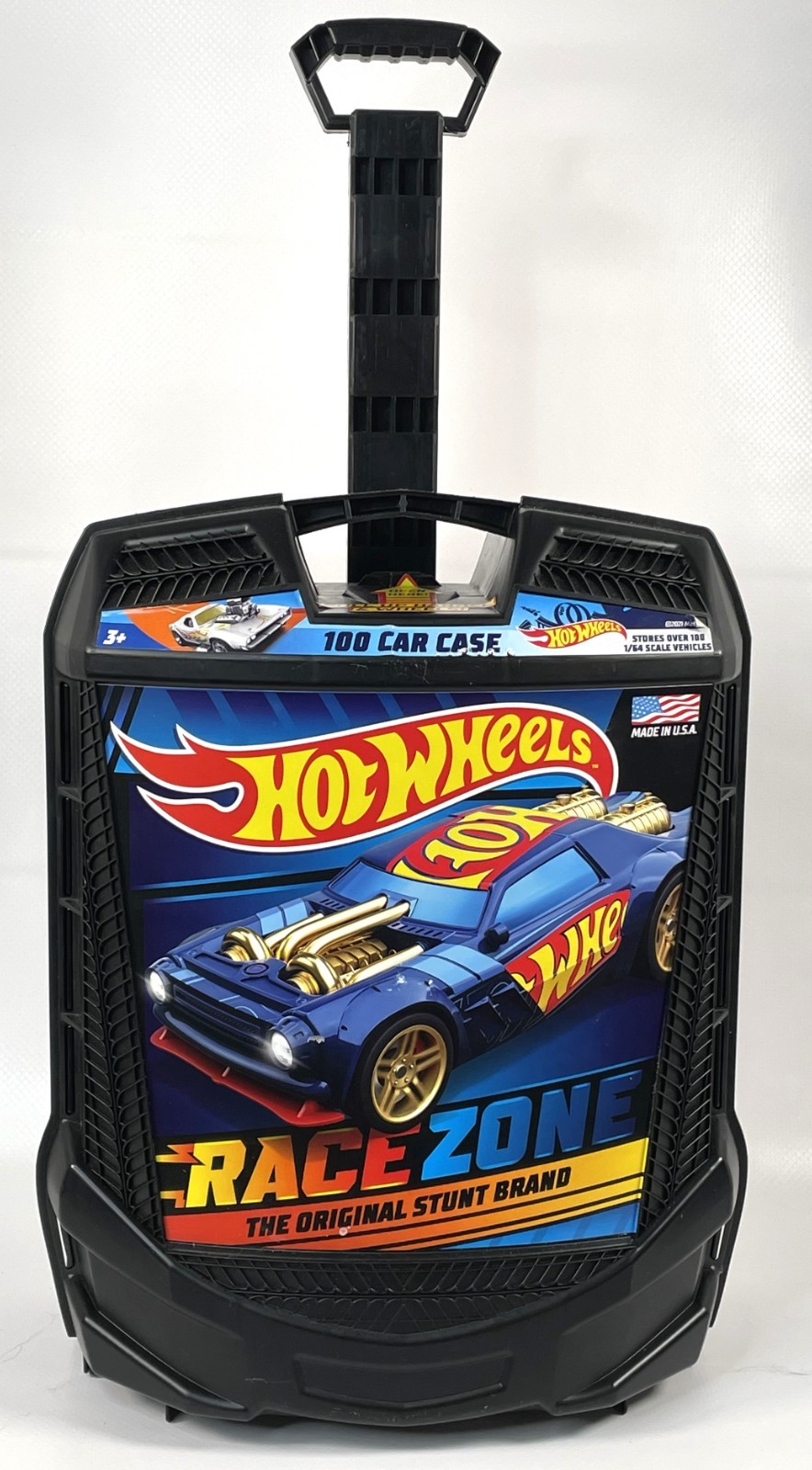 Hot Wheels 100 Car Rolling Carry Case  with Extendable handle Made in USA