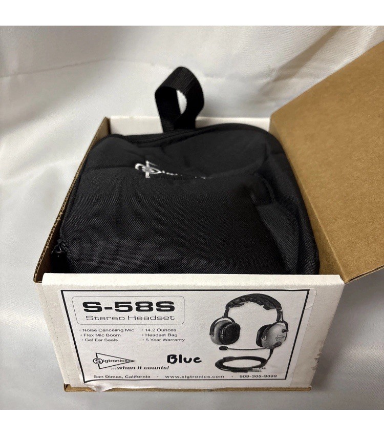 Sigtronics S-58S active noise cancelling Aviation Headset, BRAND NEW
