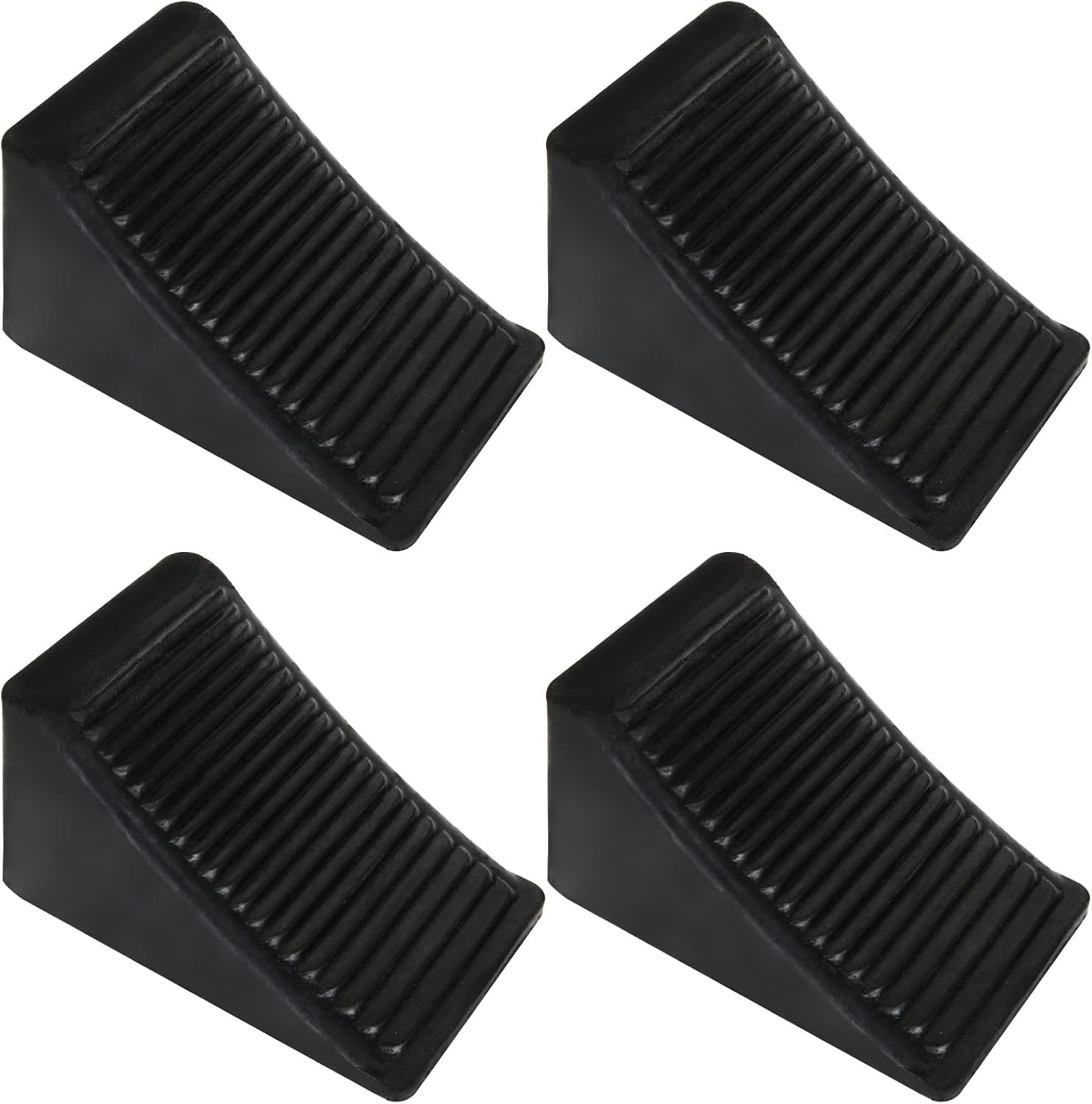 CertBuy 4 Pack Wheel Chock for Trailers, RV Chocks Heavy Duty, Black...