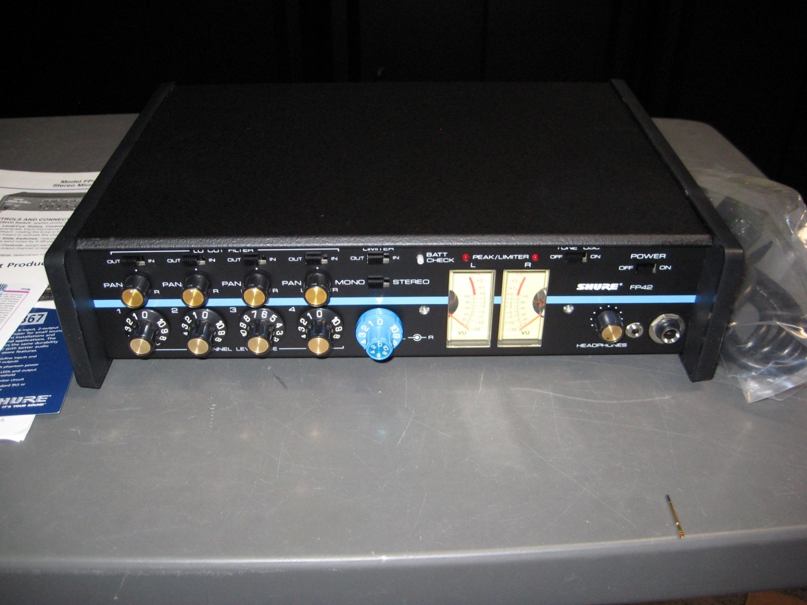 ***Brand New*** Shure FP42 4-input 2-Output Broadcast Stereo Microphone Mixer
