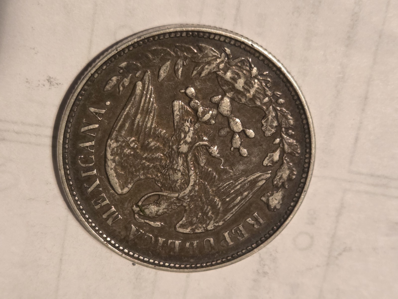 1901 Mexican Peso Am Mintmark
