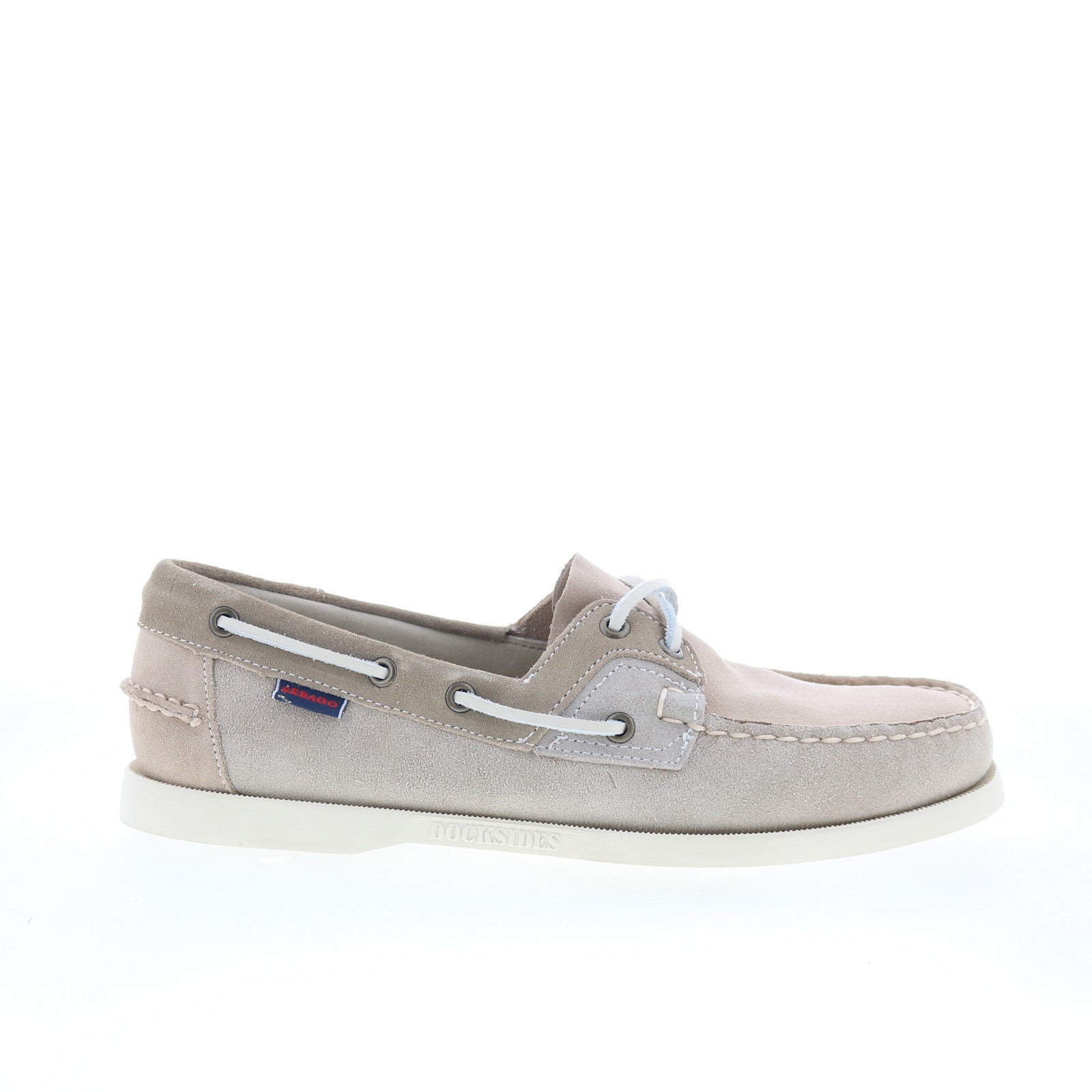 Sebago Ross Island JIB Shadow Mens Gray Suede Loafers & Slip Ons Boat Shoes
