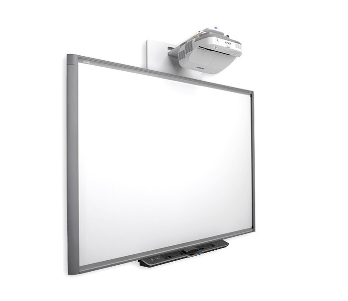 77" SB680 INTERACTIVE SMART BOARD & EPSON SB-570 ULTRA-SHORT THROW PROJECTOR PKG