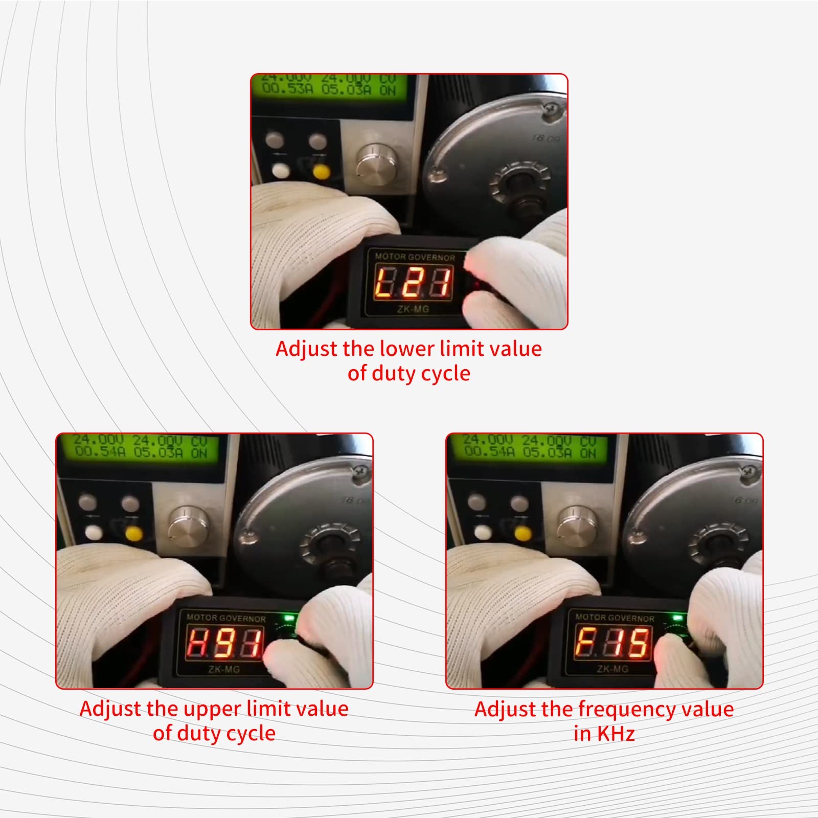 ZK-MG PWM Motor Speed Controller LED Digital Display Adjustable Signal Genera...