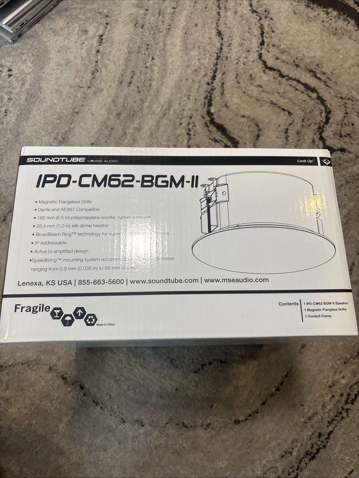 SoundTube IPD4-CM62-BGM-II  IP Addressable Dante In-Ceiling Pro Audio Speaker
