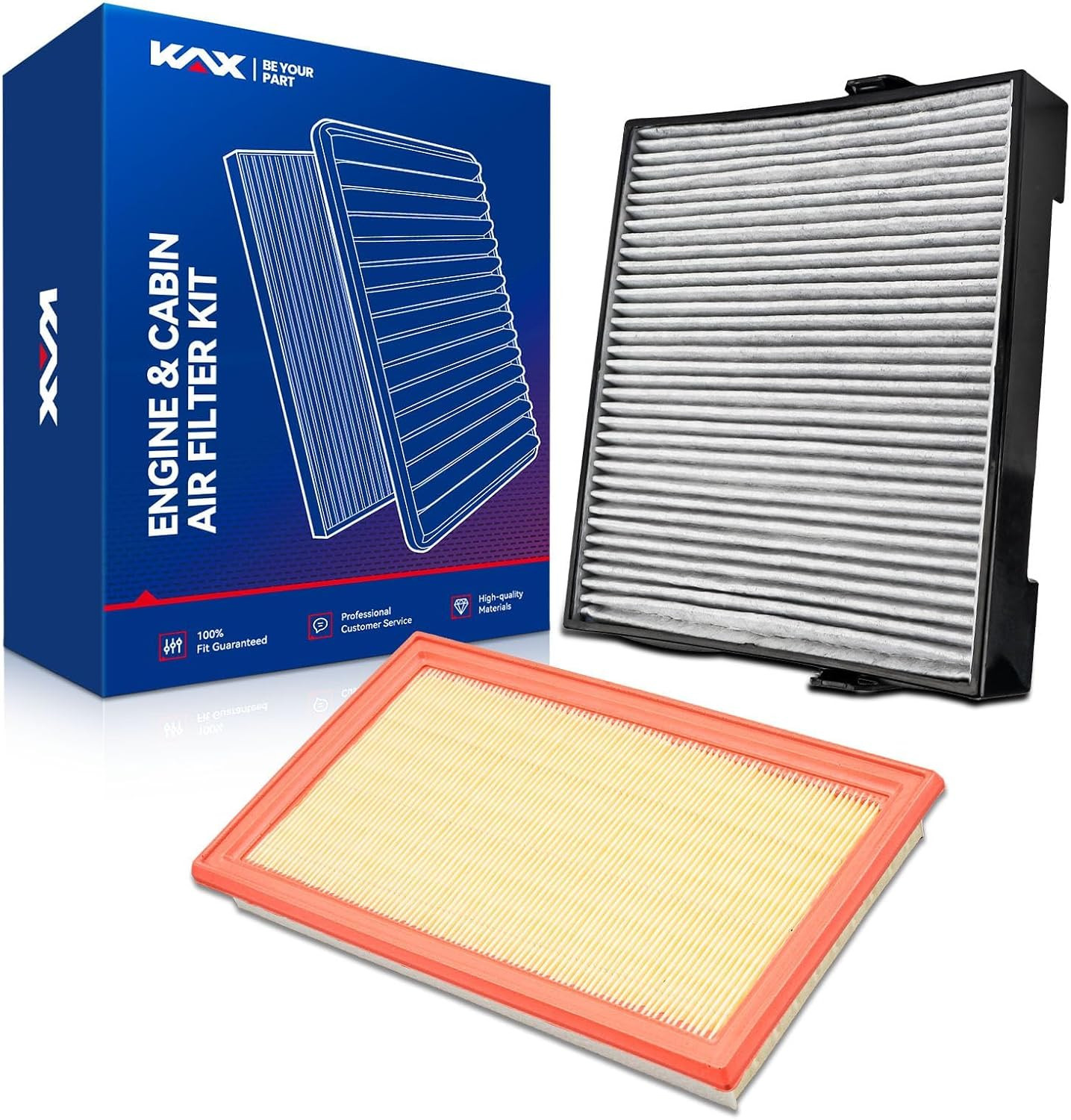 Engine & Cabin Air Filter Kit, Replacement for Subaru Forester 2004-2008 2.5T, R