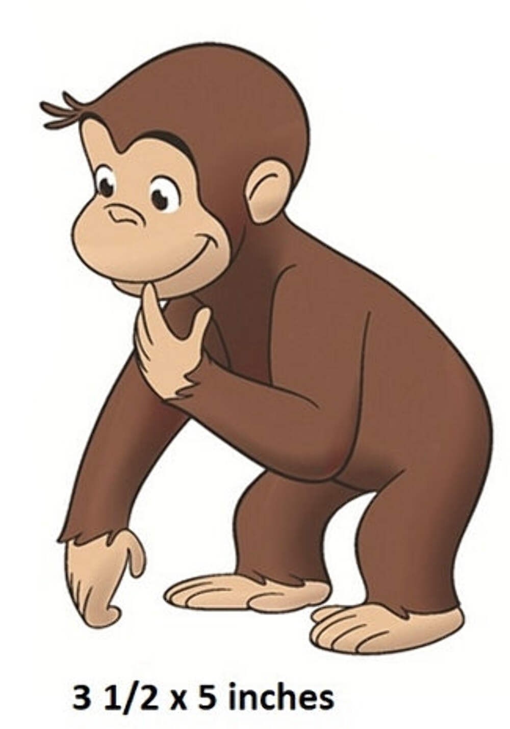 Smile Monkey Wall Decal Peel & Stick Curious George Art Decor Cling PBS Kids Wal