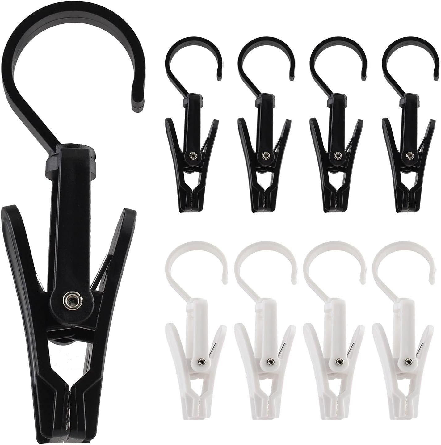 20 PCS Laundry Hooks, Plastic Clothes Pins, Super Strong Hanger Clips, Swivel...