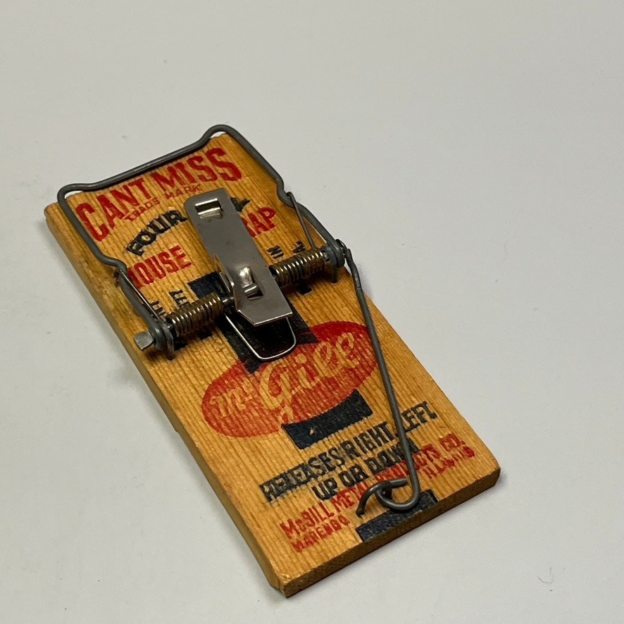 Vintage McGill Better Mouse Traps Retro Graphics Haunted House Horror Decor Use