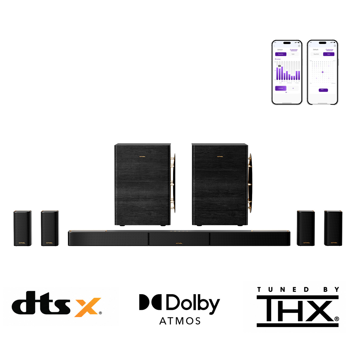 ULTIMEA X100 Dual 9.2.6 Dolby Atmos DTS Wireless Soundbar with Subwoofers, 2000W