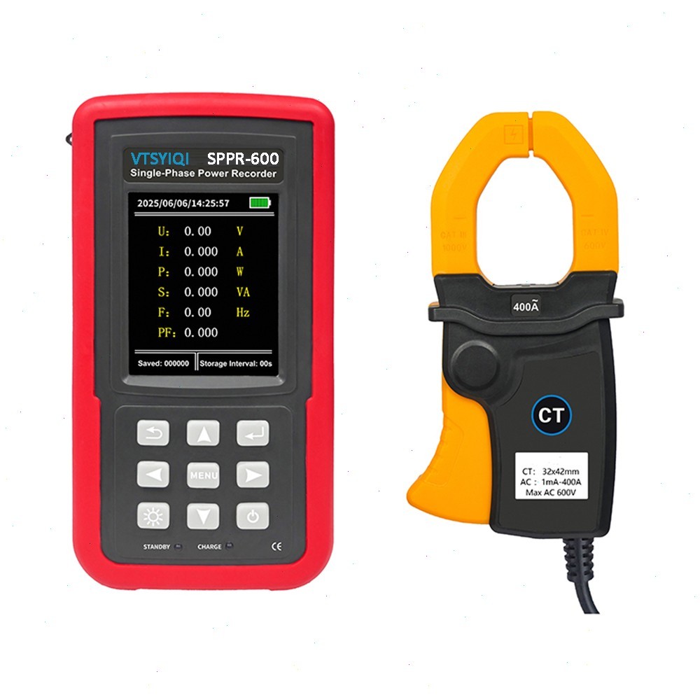 Single Phase Voltage Current Power Data Logger with Voltage Range 0.01V ~ 600V