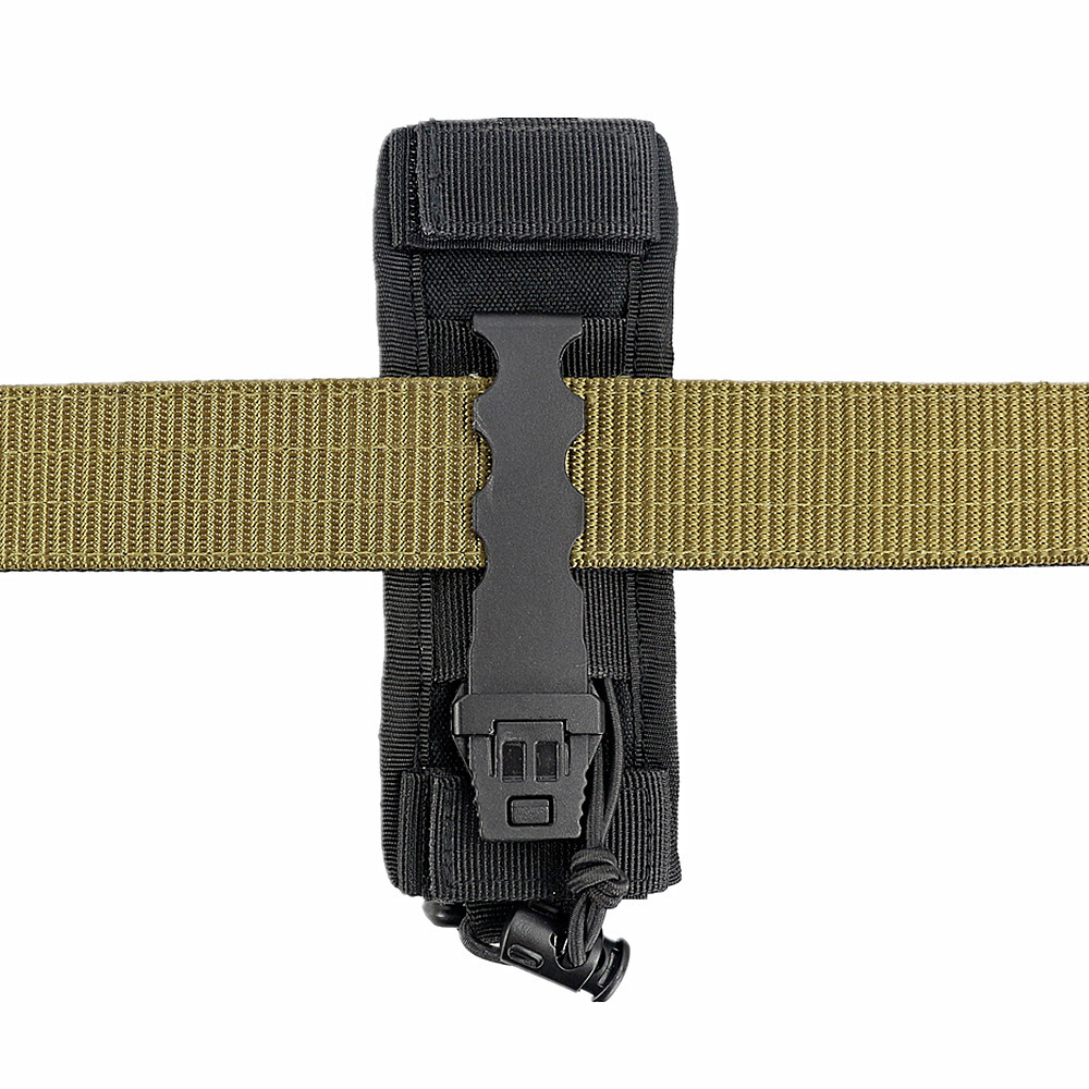 US Tactical MOLLE Open Top Flashlight Holster for Vertical & Horizontal Carrying
