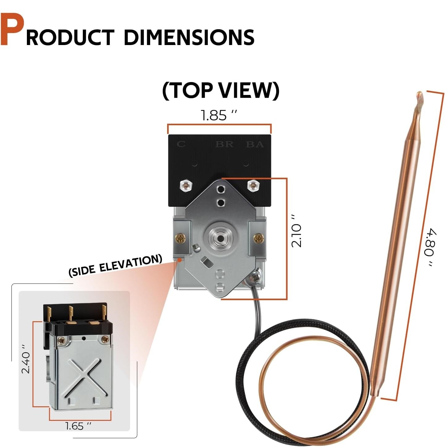 PB010036 Bake/Broil Thermostat For Viking Ranges, Induction,Electric & Gas Ovens
