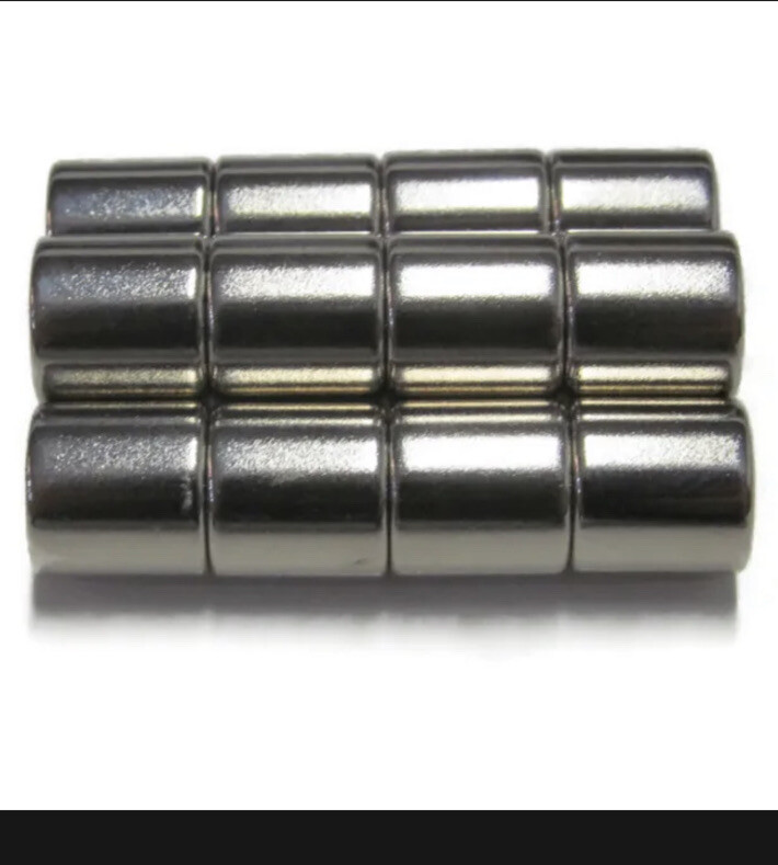 3/8x3/8 N52 Cylinder Magnet 10mm 12 Pack Rare Earth Neodymium .375 Inch 10 lbs
