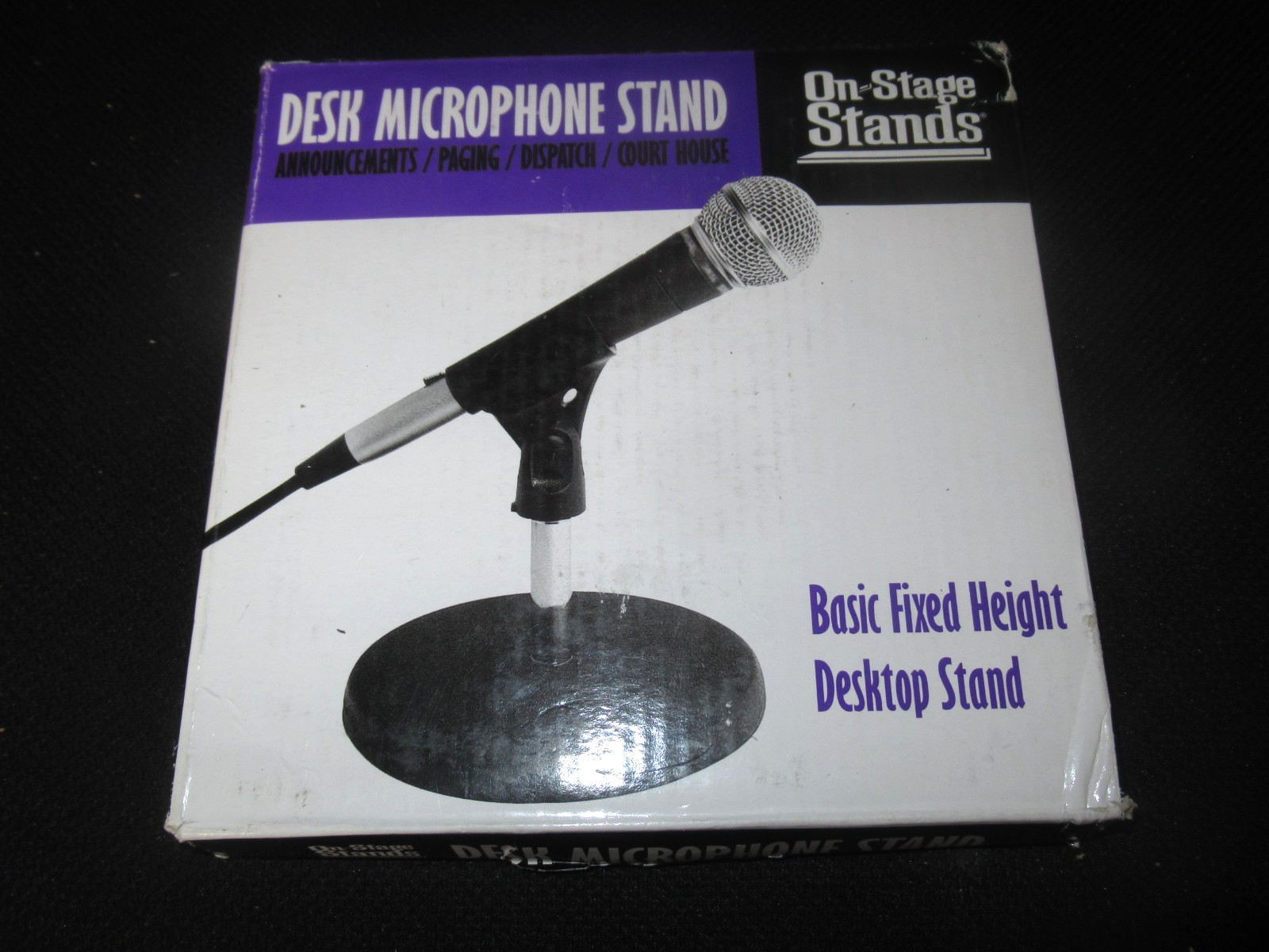 OnStage On-Stage DS7100B Fixed Height Desktop Microphone Stand Black