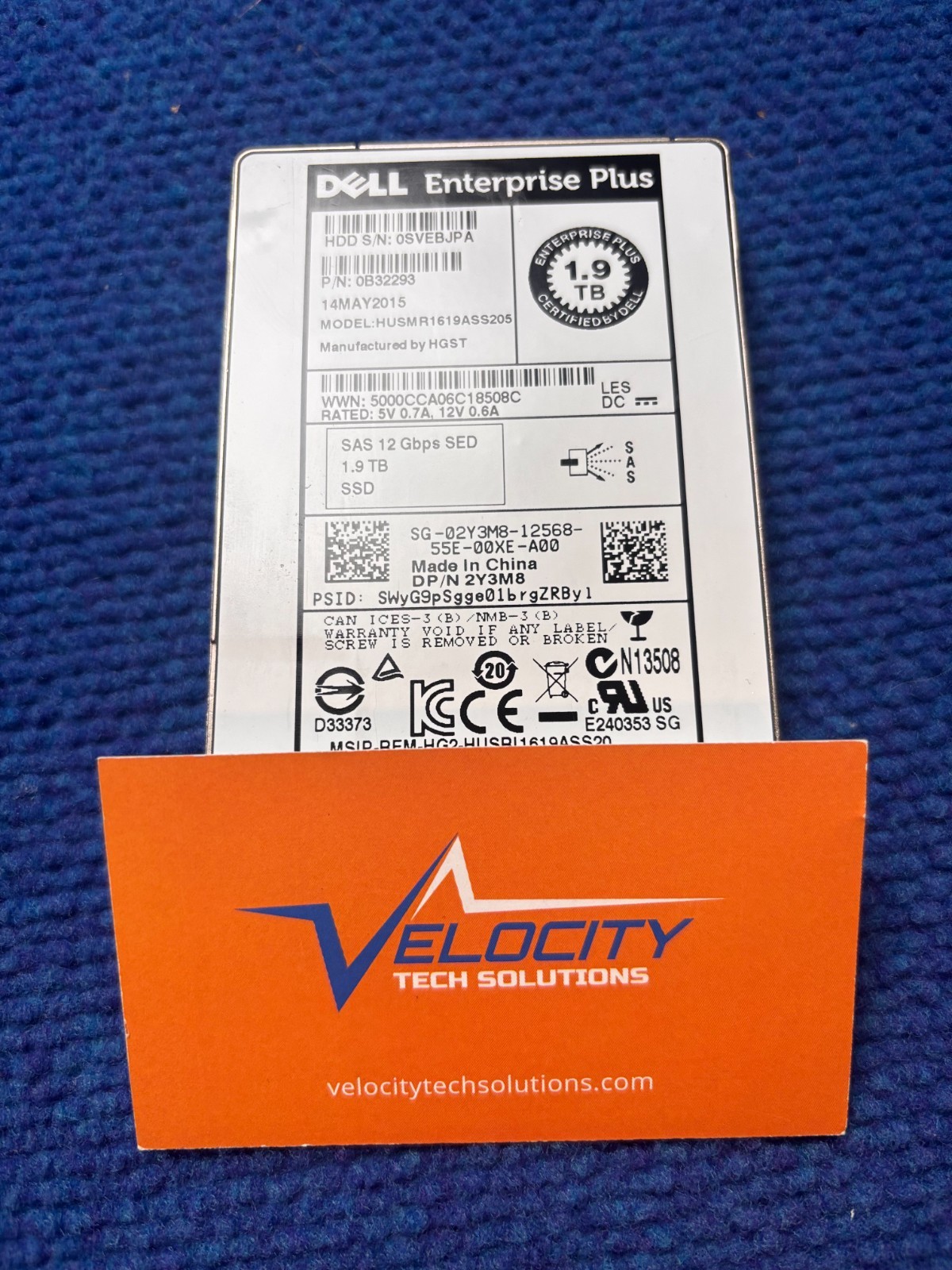 Dell 2Y3M8-CML 1.92TB SSD SAS 2.5 12G SED 0B32293