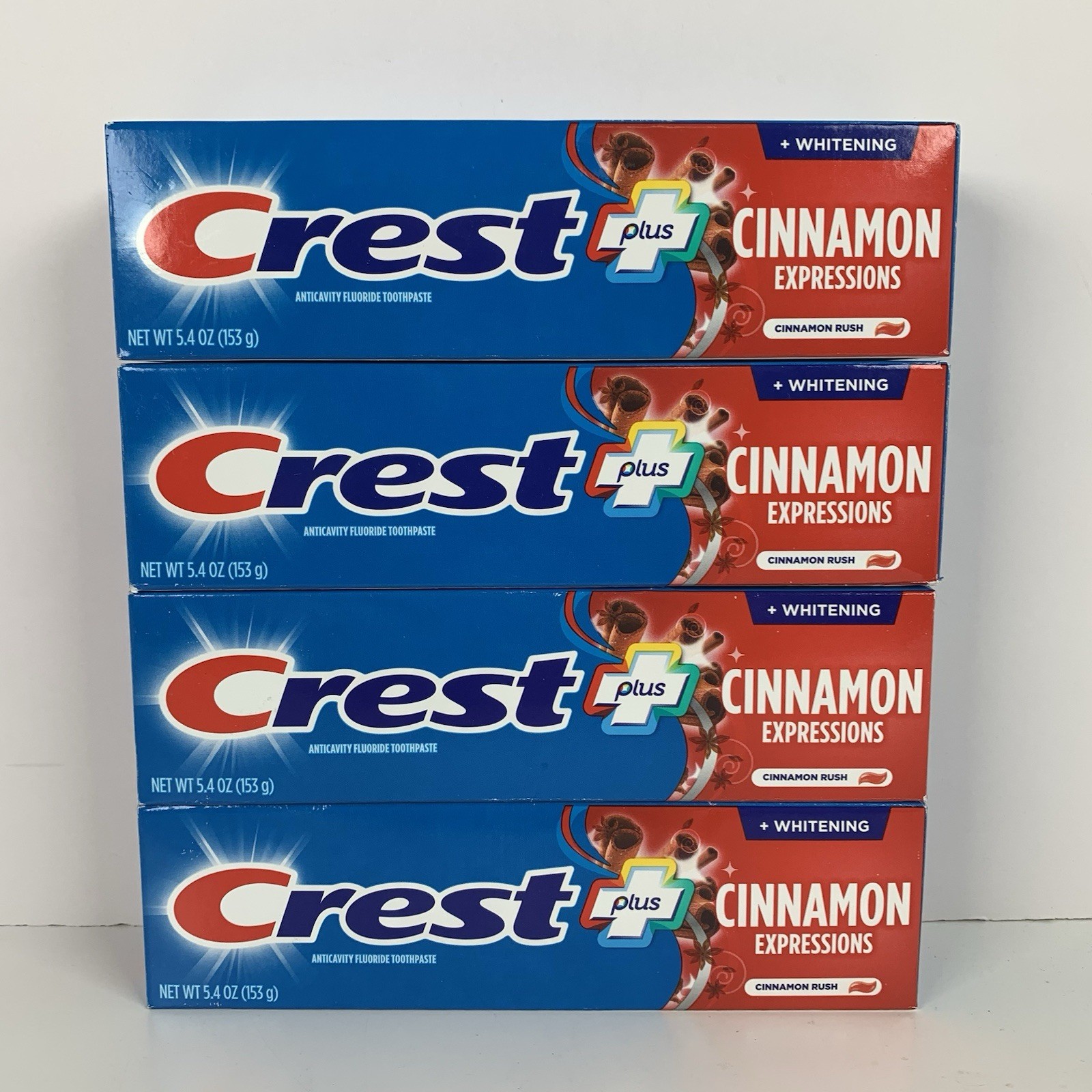 Crest Plus Complete + Whitening Cinnamon Rush Expressions 5.4 oz (4 Pack) 5.4