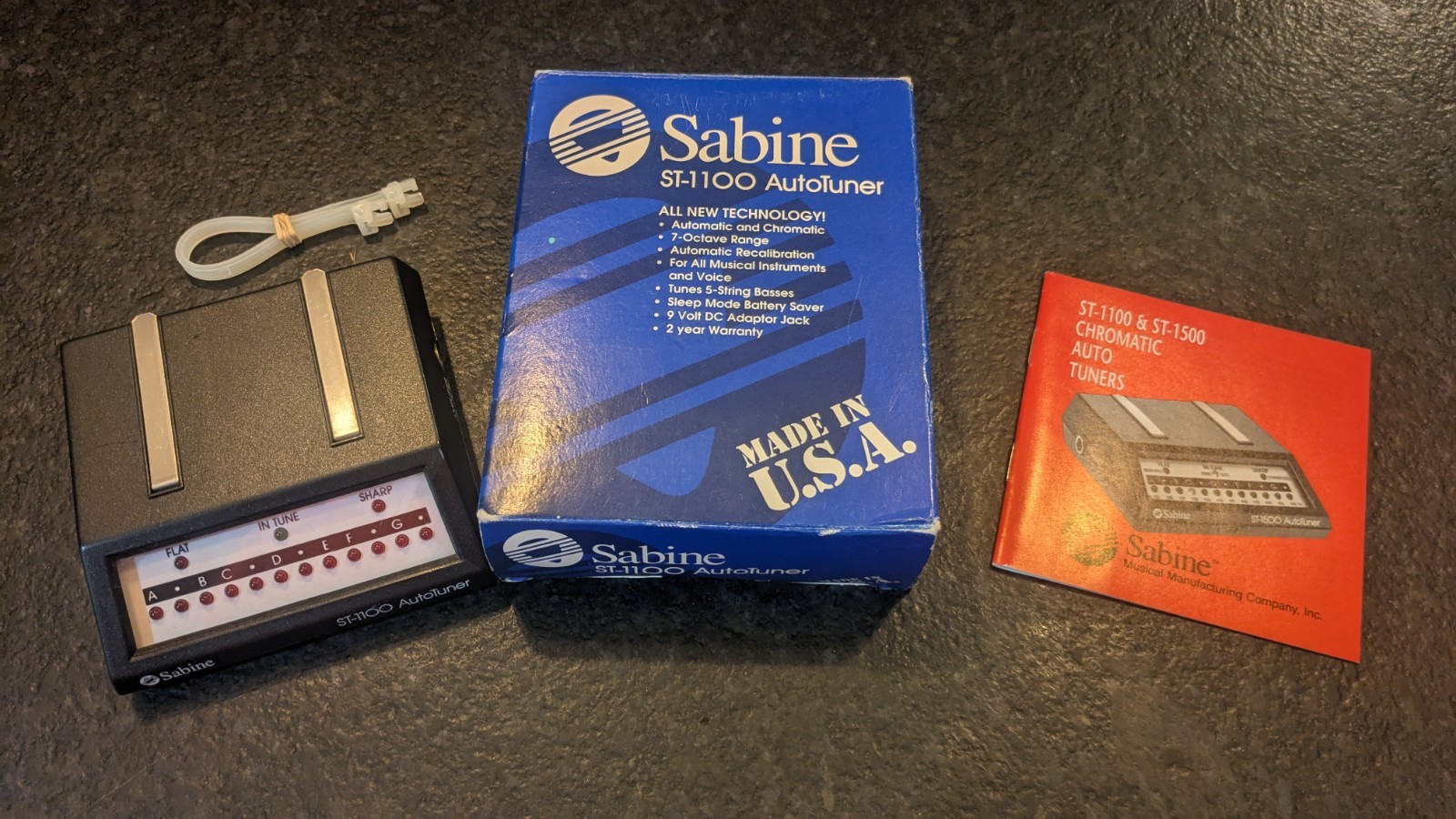 Vintage Sabine ST-1100 AutoTuner Guitar Bass Instrument Tuner Made In USA