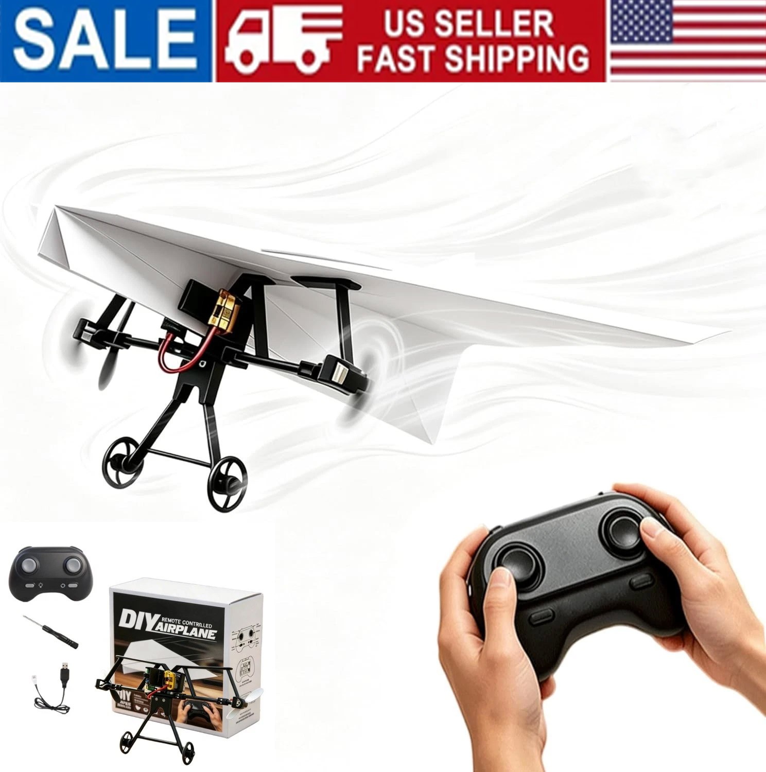 RC Paper Aircraft Kit Electronic DIY Paper Aircraft Fly For Kids And Adults Gift