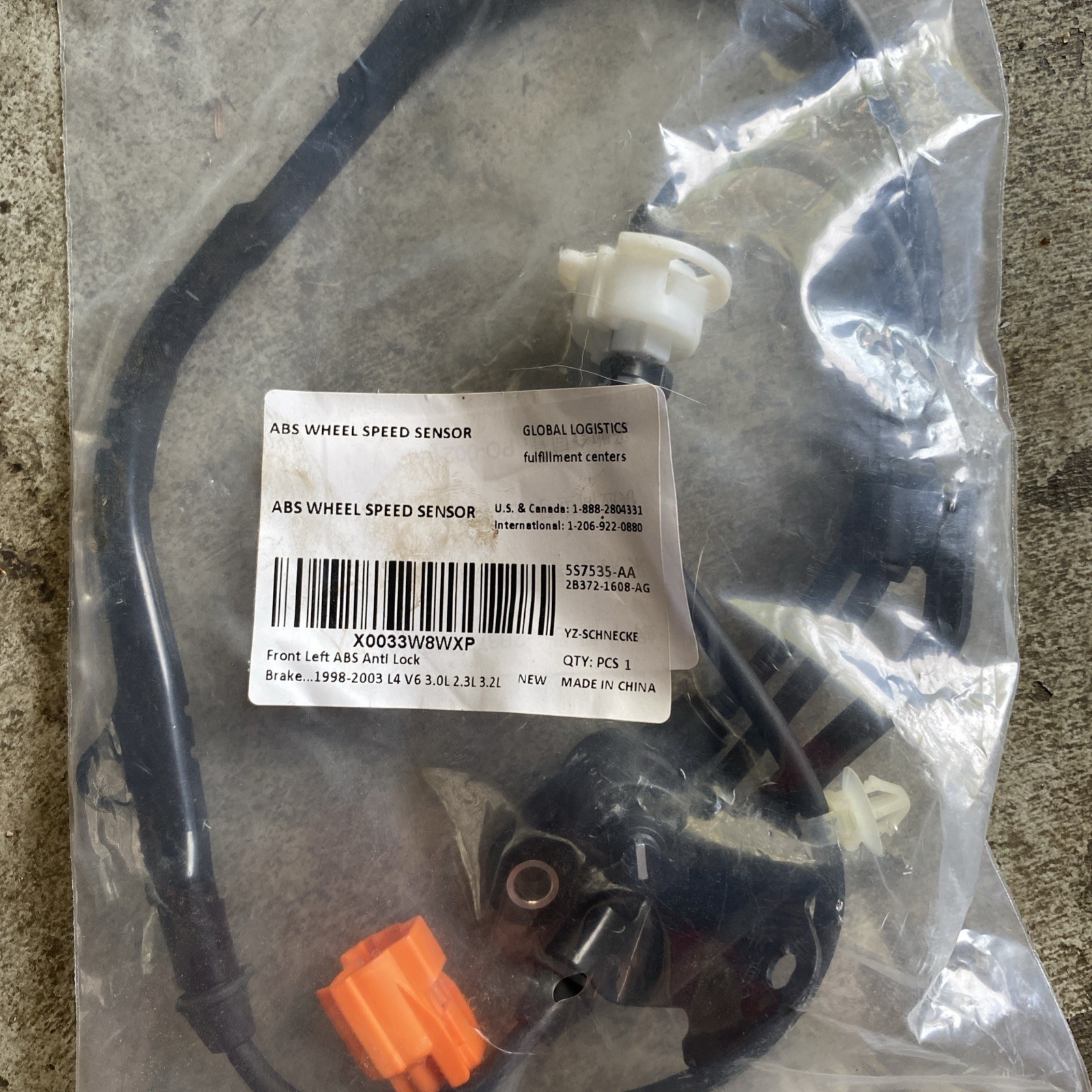 Front Left ABS Anti Lock Brake Wheel Speed Sensor Compatible with Honda Accor...